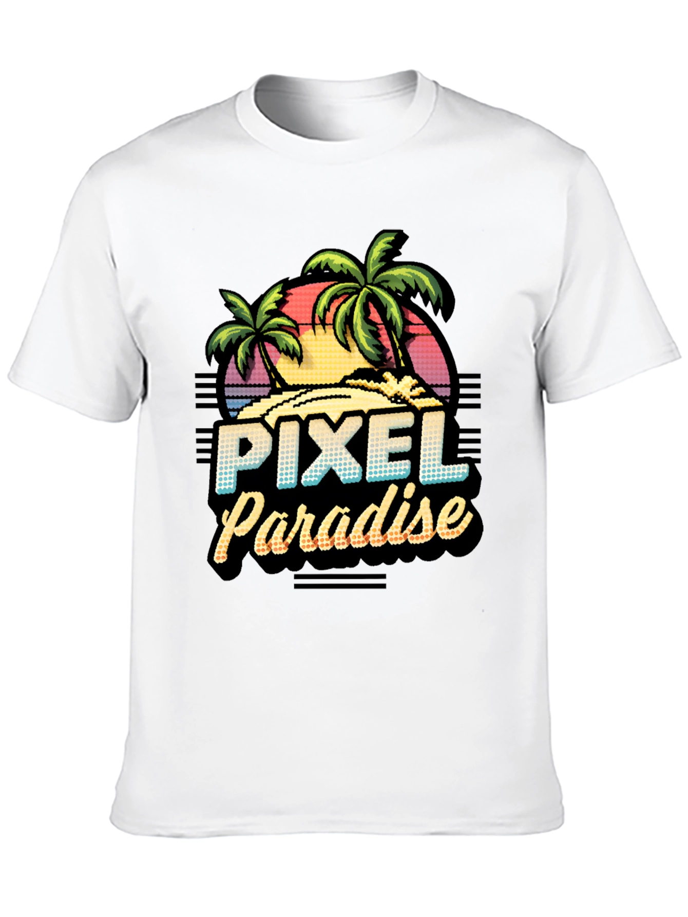 Pixel Paradise Retro Graphic T-Shirt