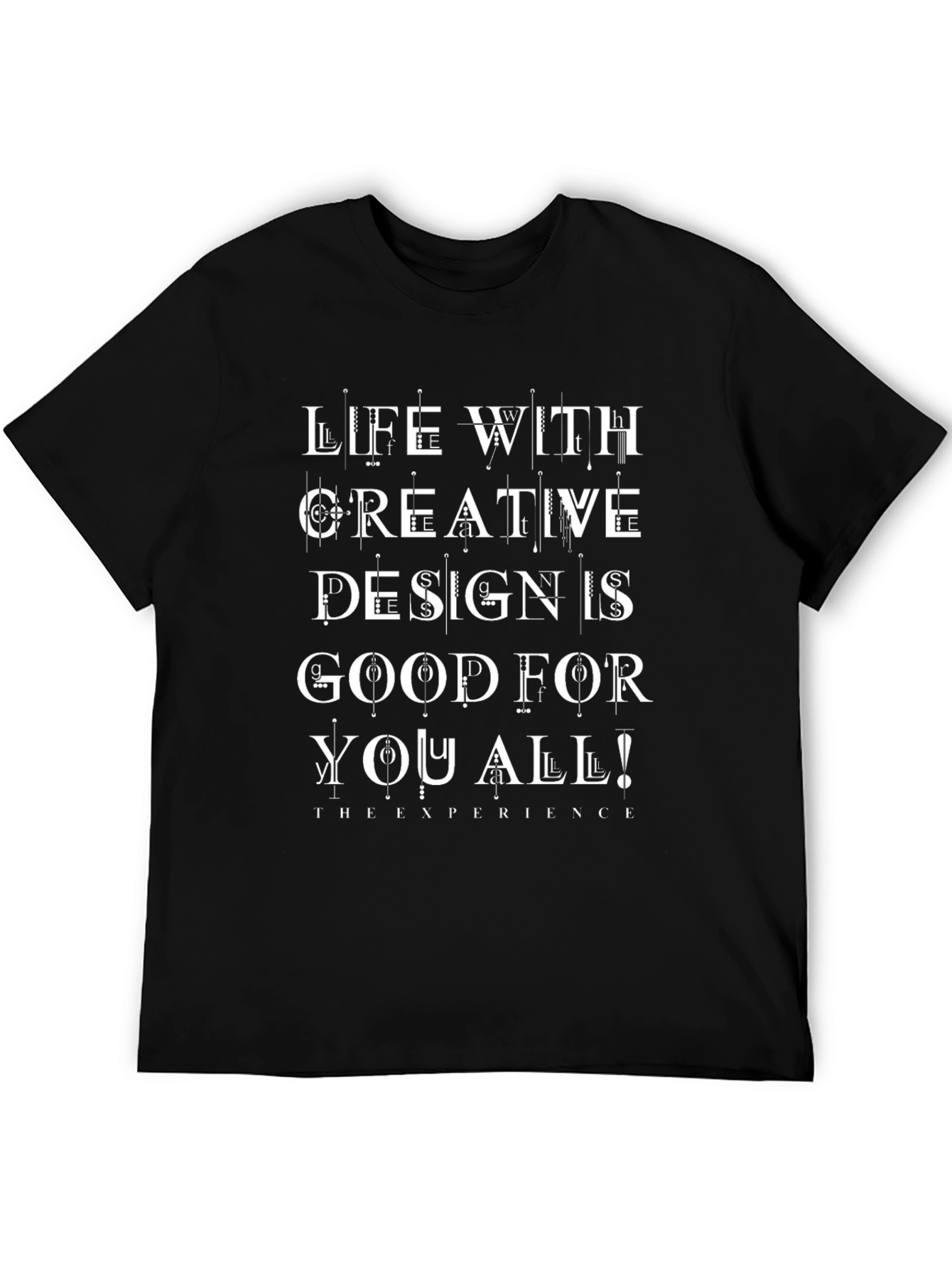 Creative Design Black T-Shirt