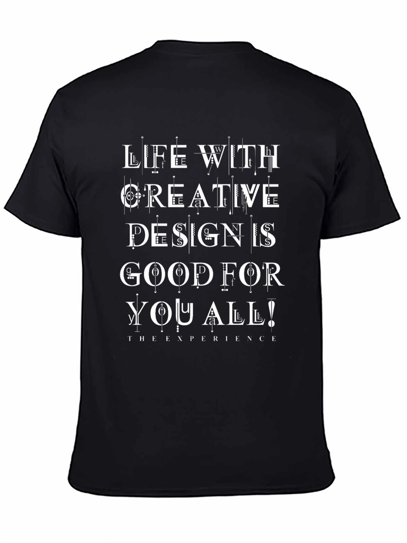 Creative Design Black T-Shirt
