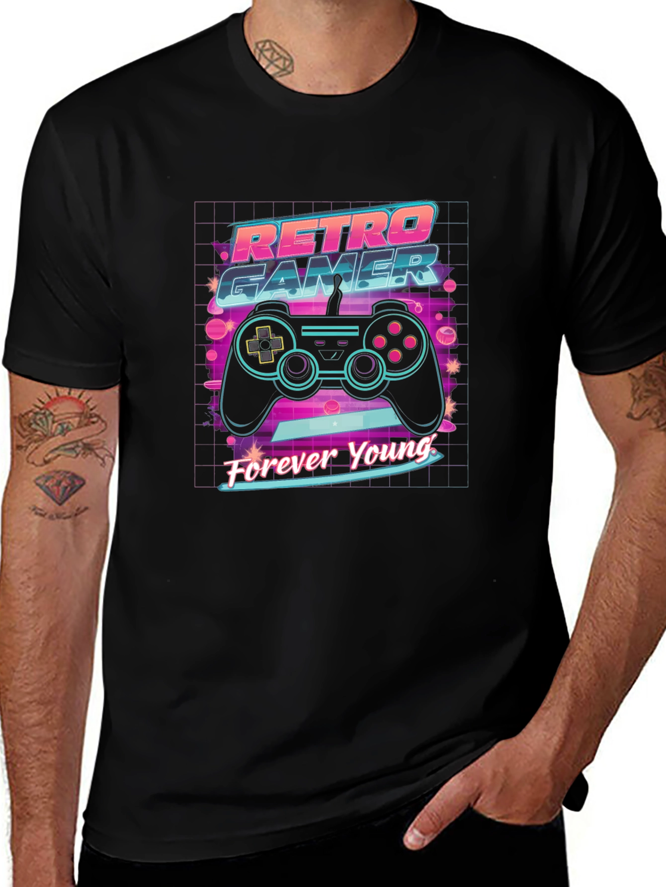 Retro Gamer T-Shirt - Forever Young Design