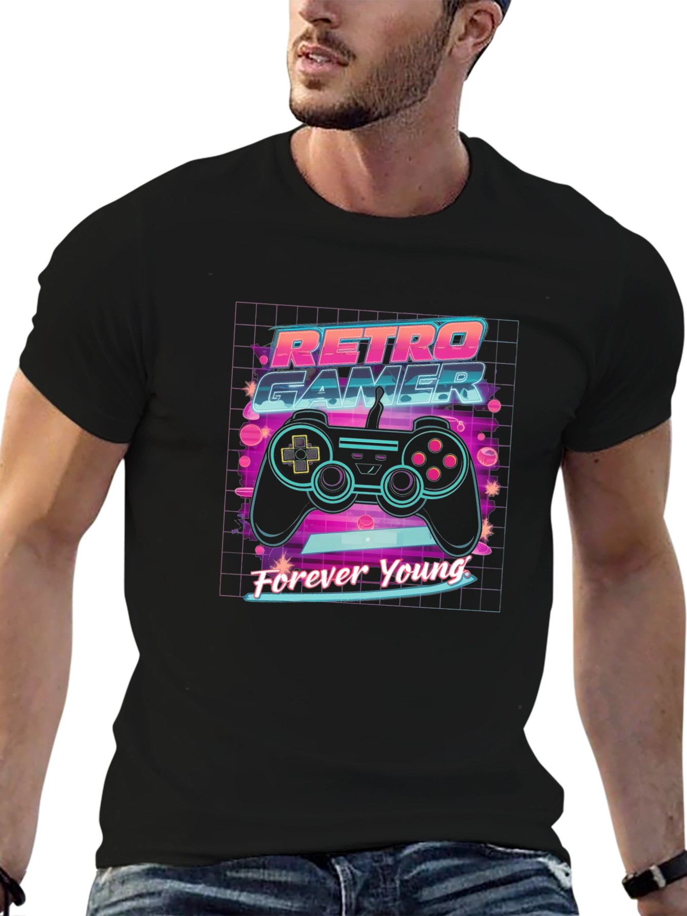 Retro Gamer T-Shirt - Forever Young Design