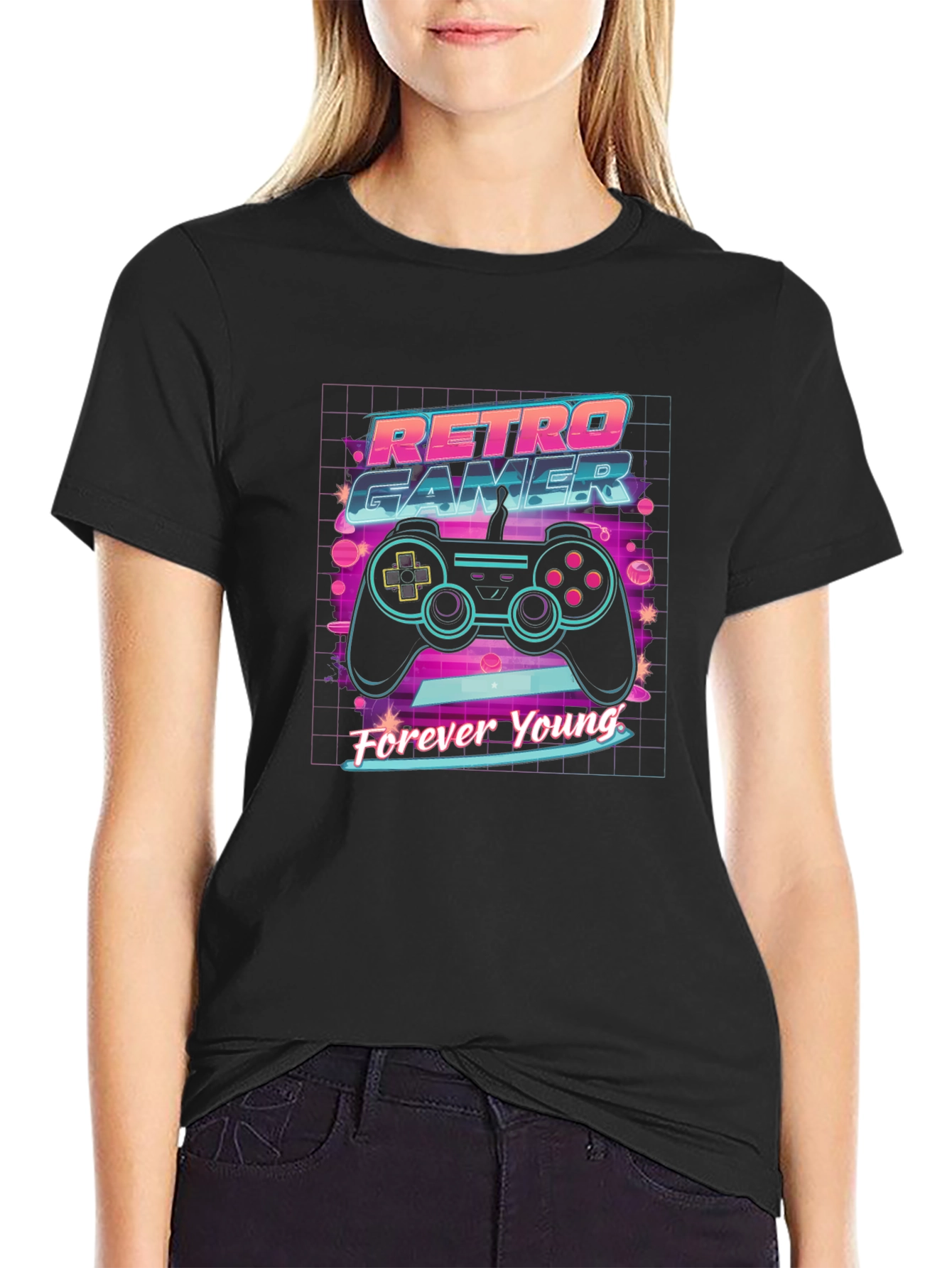 Retro Gamer T-Shirt - Forever Young Design