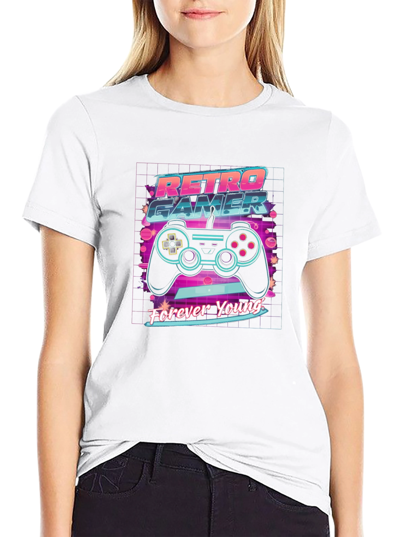 Retro Gamer T-Shirt - Forever Young Design