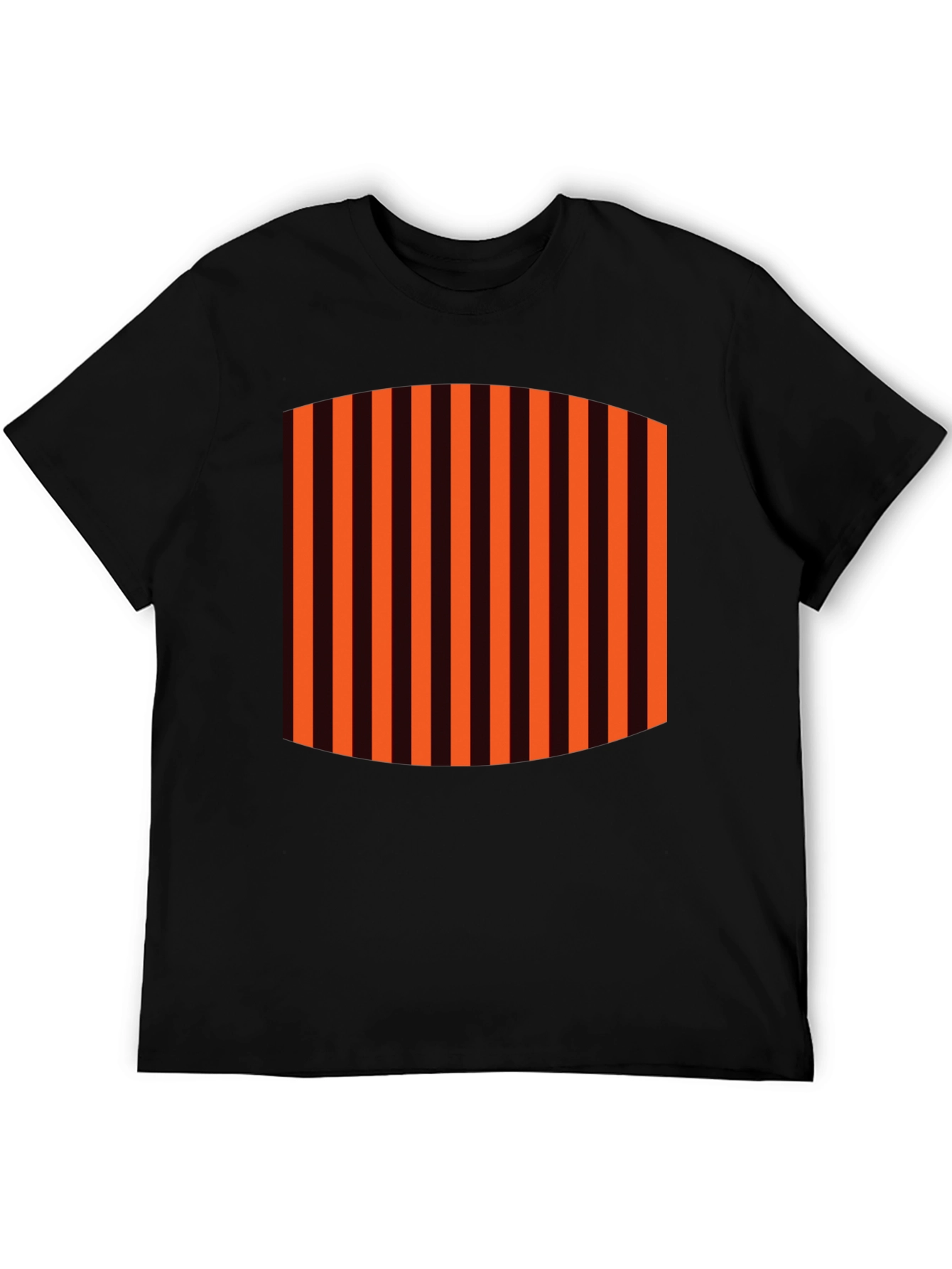 Striped Graphic Tee - Black