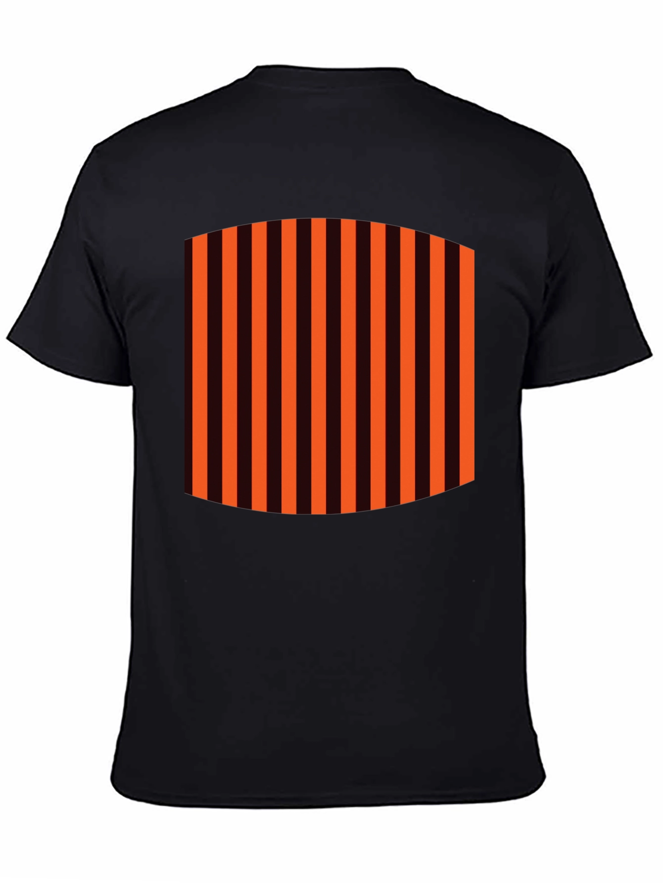 Striped Graphic Tee - Black
