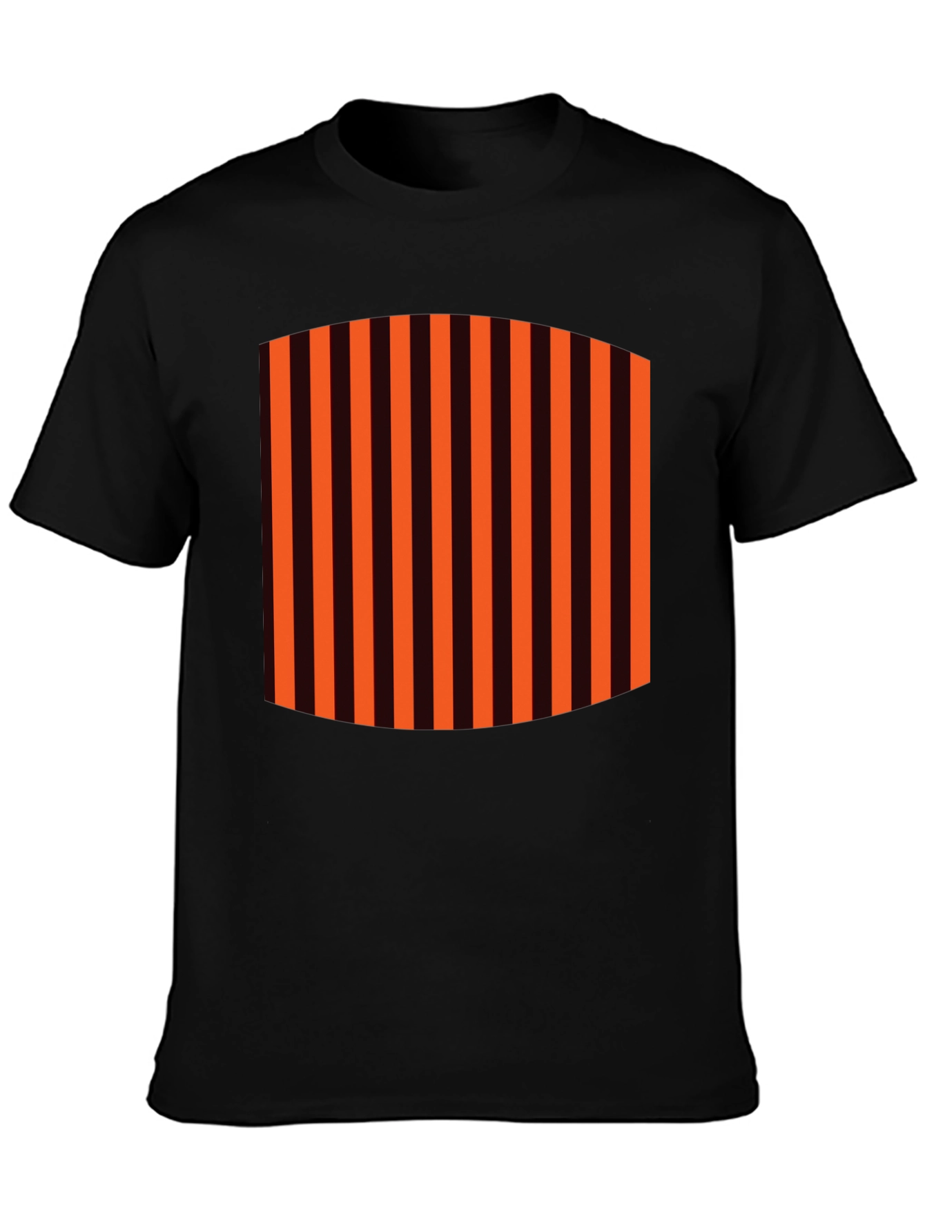 Striped Graphic Tee - Black