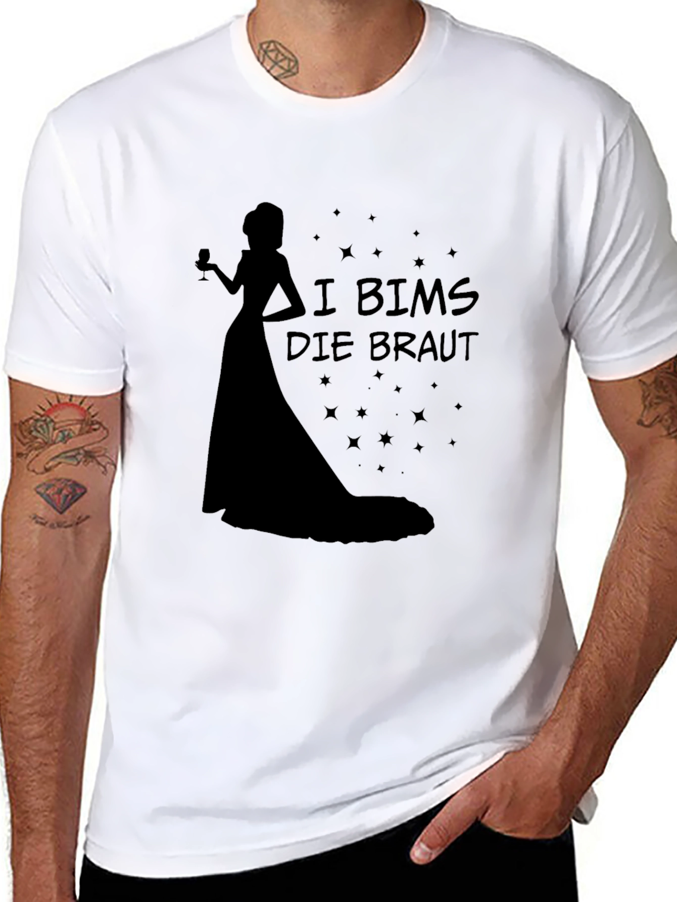 I Bims Die Braut T-Shirt - Black