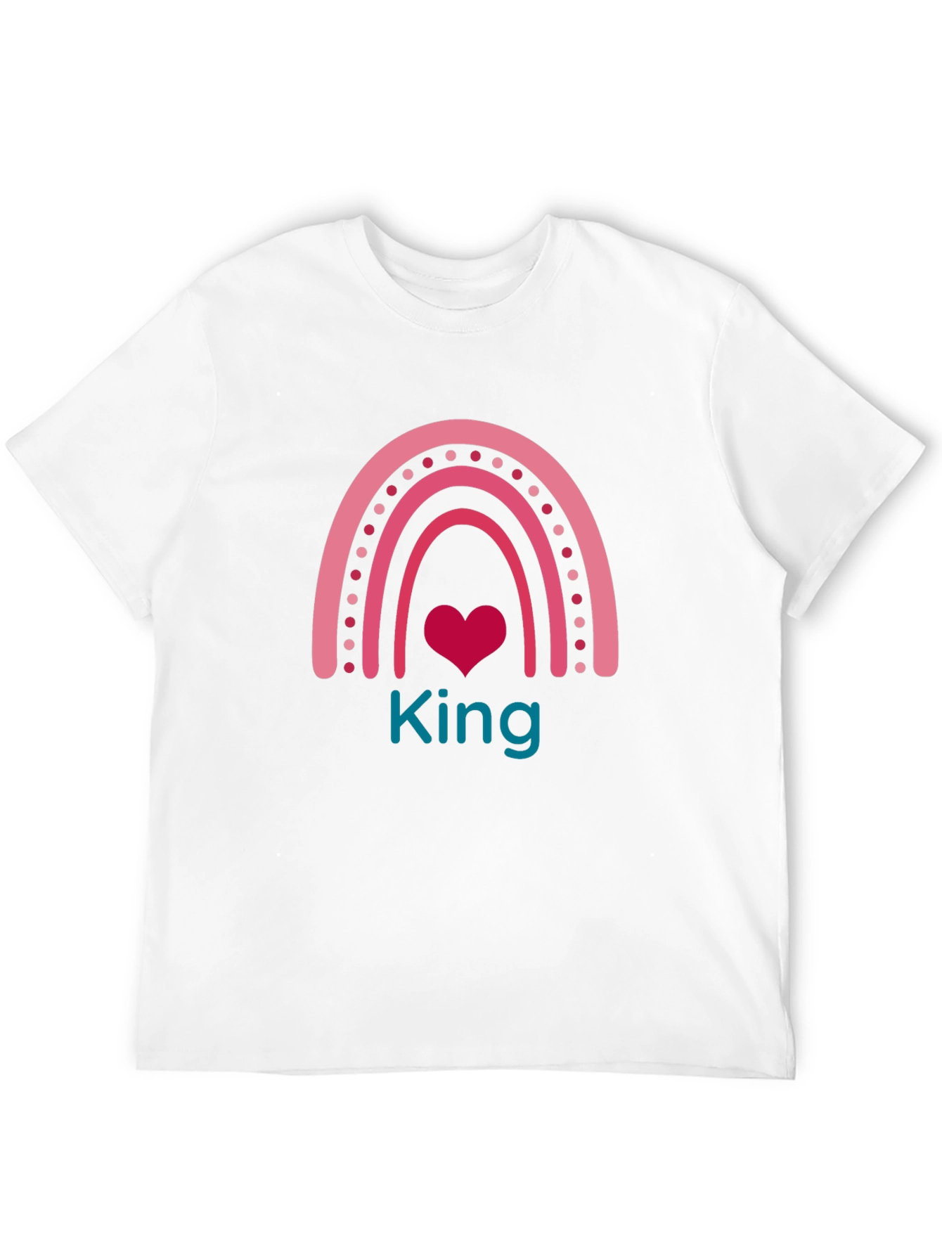 King Rainbow Heart Graphic Tee - Black