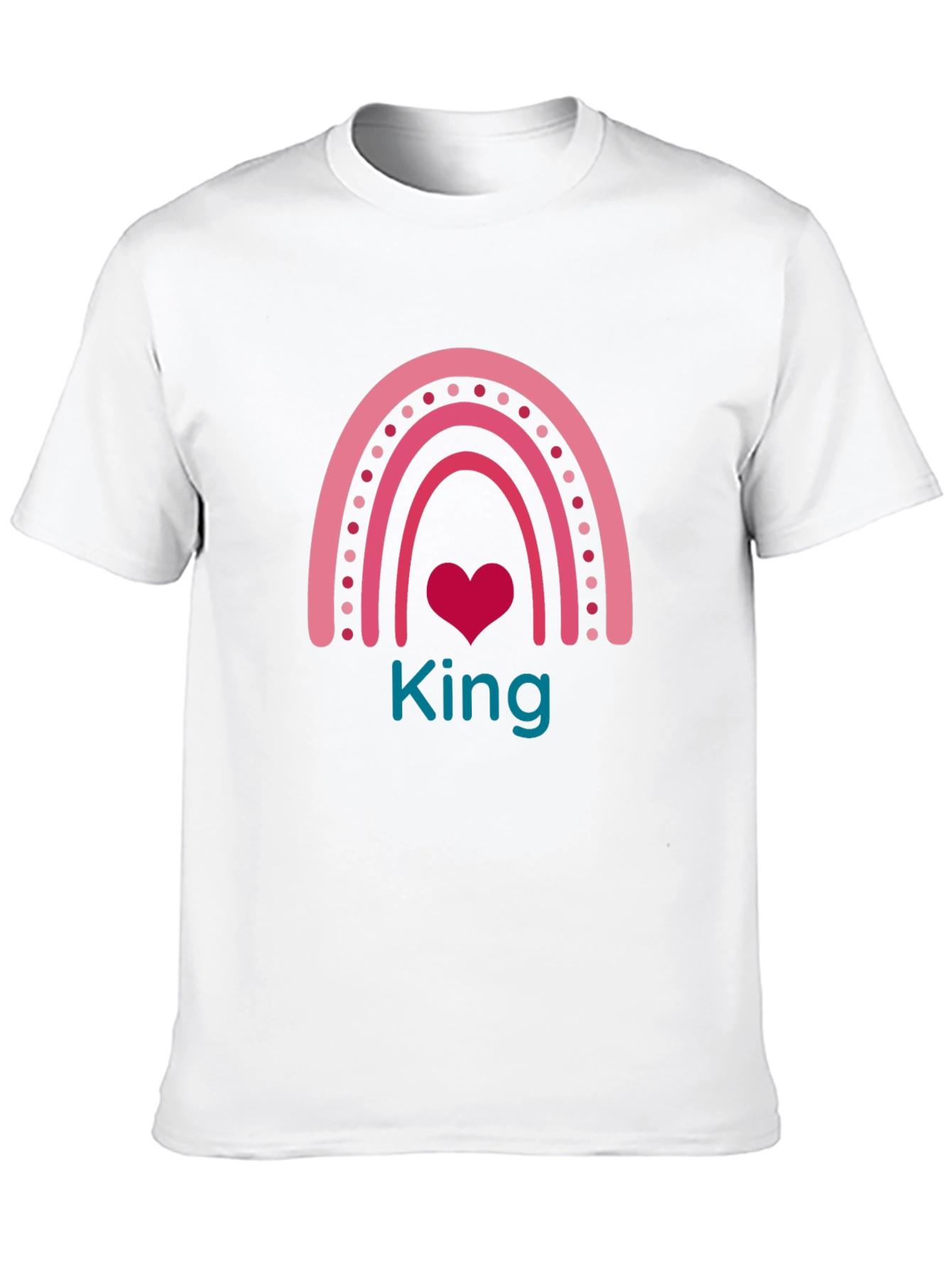 King Rainbow Heart Graphic Tee - Black
