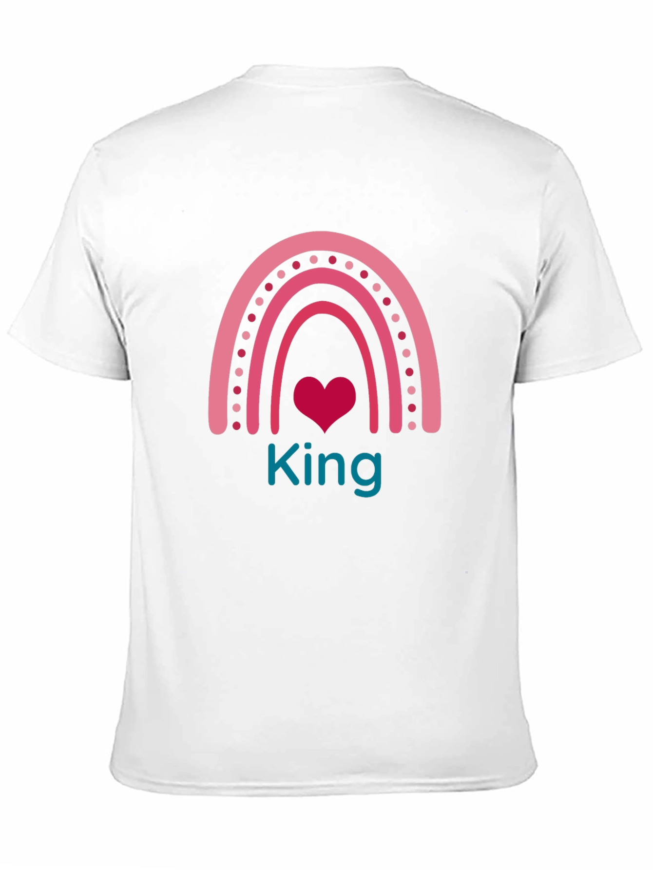 King Rainbow Heart Graphic Tee - Black