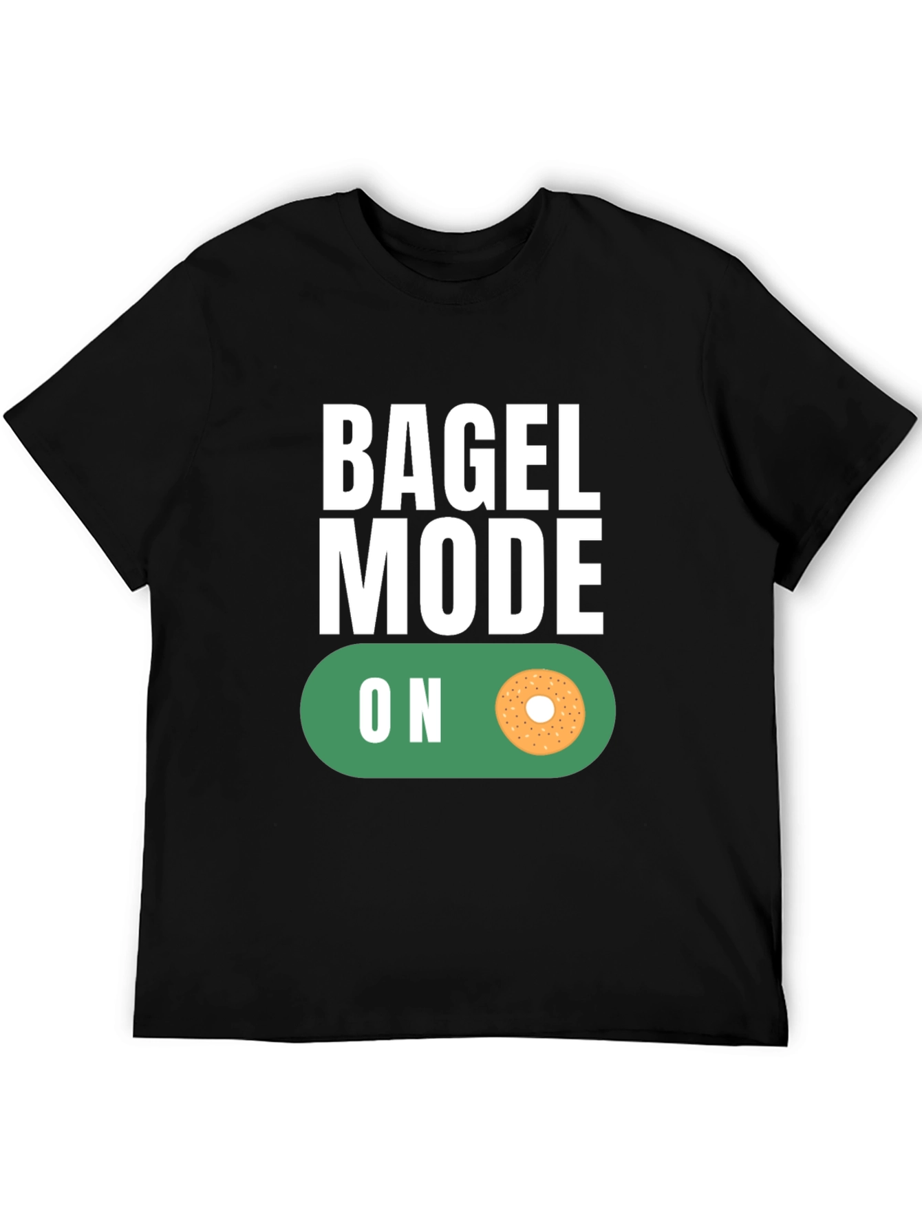 Bagel Mode On Graphic Tee - Black
