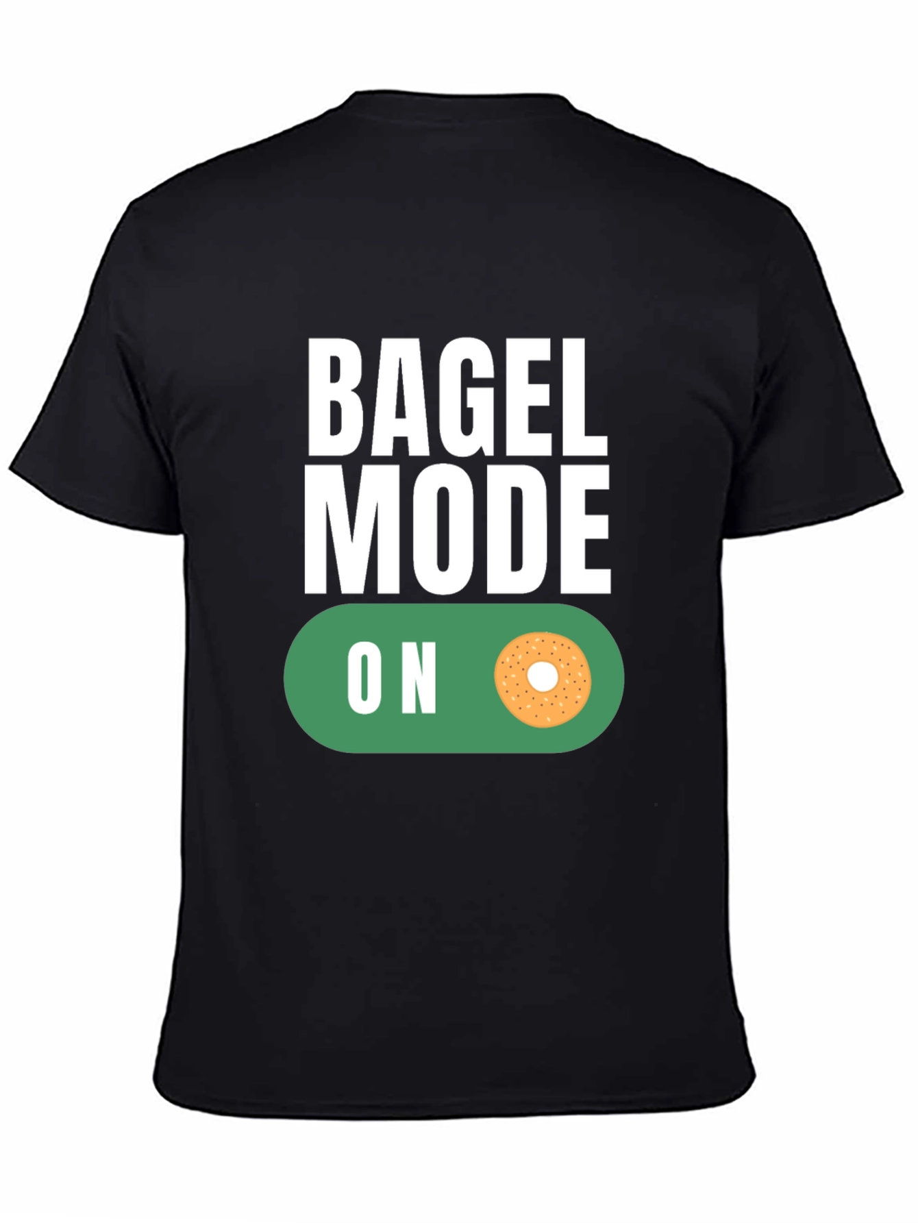 Bagel Mode On Graphic Tee - Black