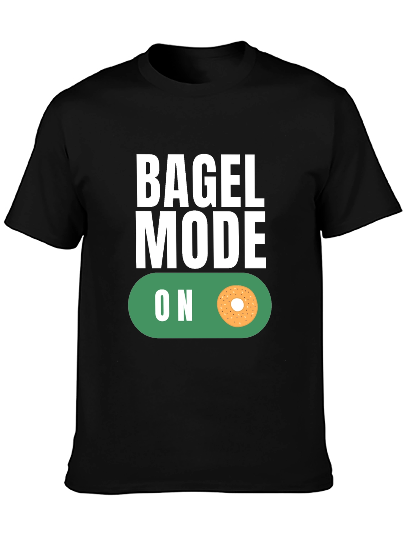 Bagel Mode On Graphic Tee - Black