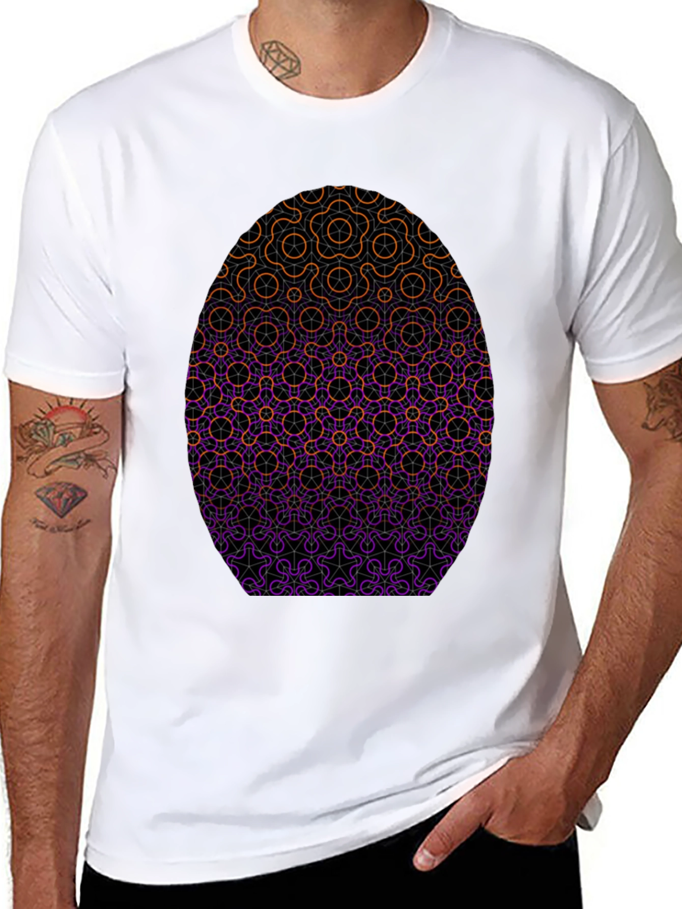 Geometric Egg Graphic Tee - Stylish Casual Wear