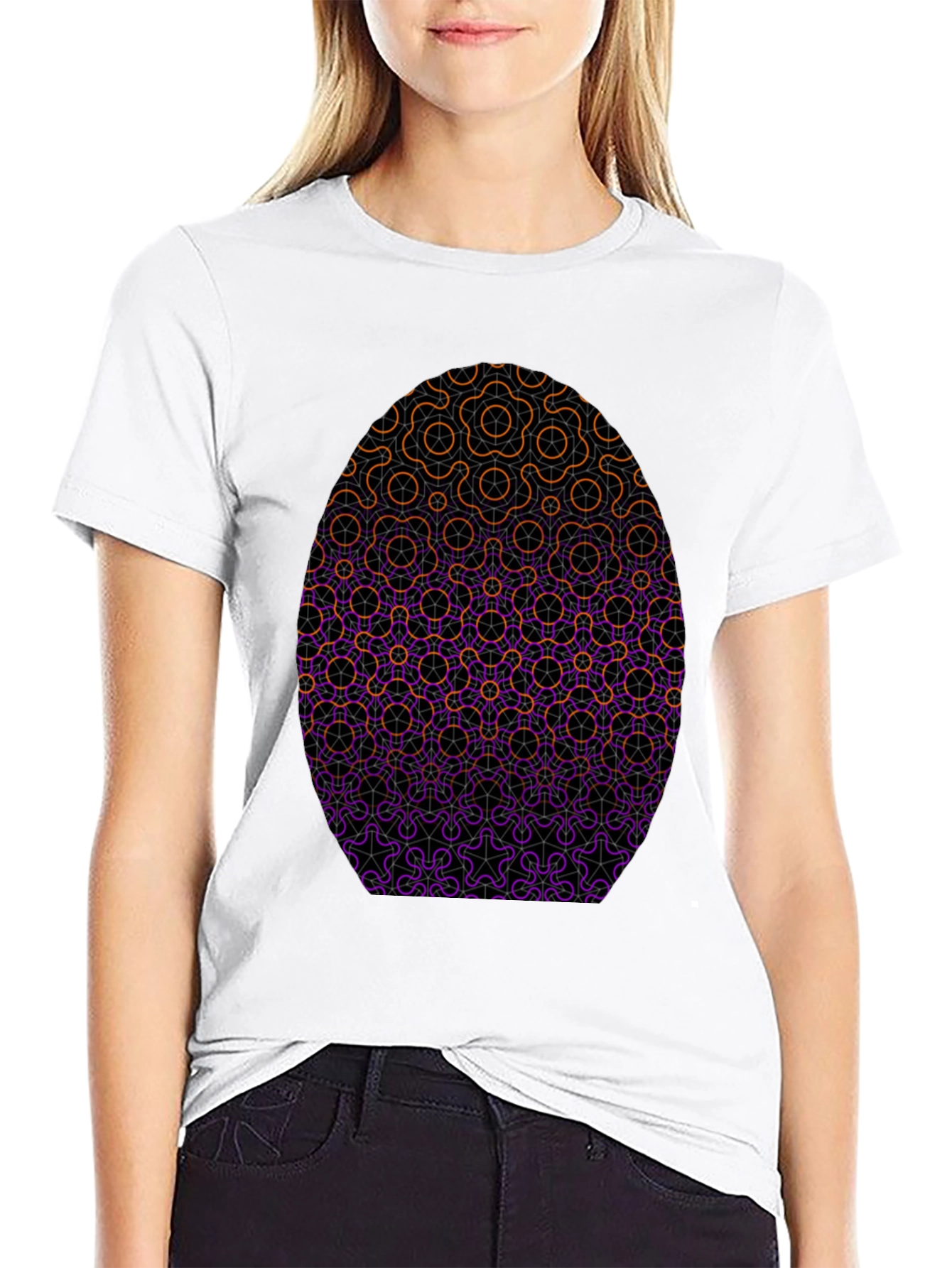 Geometric Egg Graphic Tee - Stylish Casual Wear