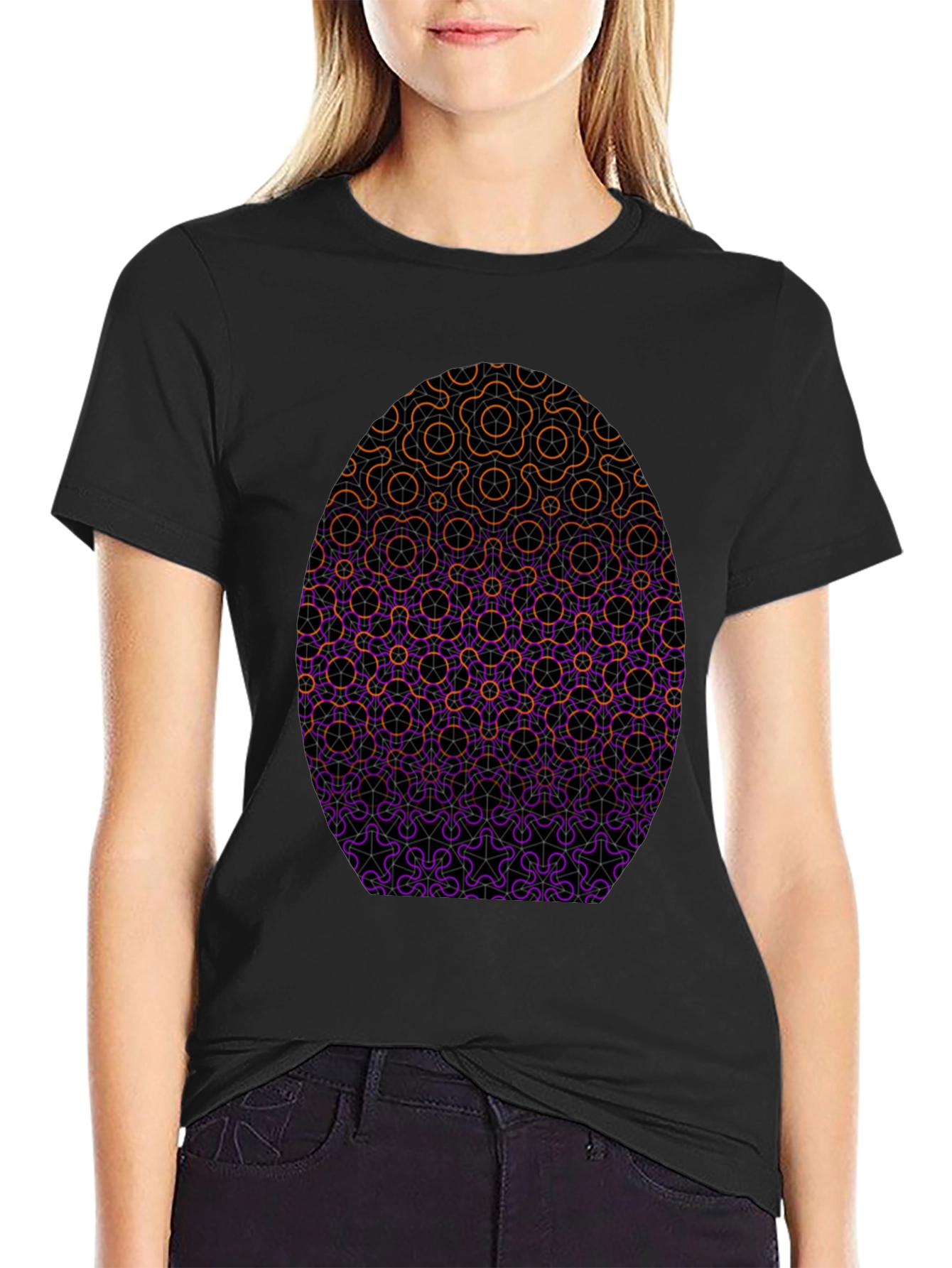 Geometric Egg Graphic Tee - Stylish Casual Wear