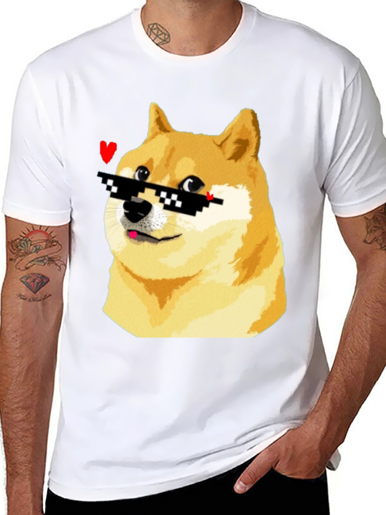 Doge Meme T-Shirt - Deal With It Sunglasses!