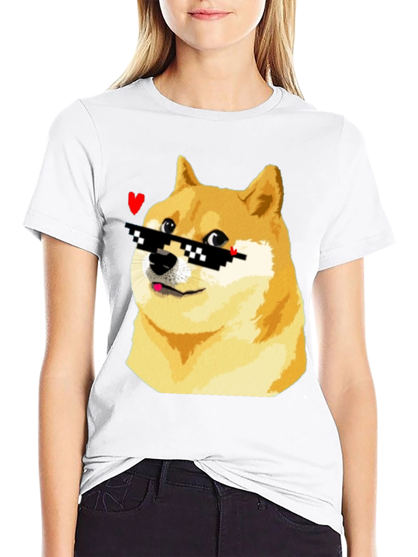 Doge Meme T-Shirt - Deal With It Sunglasses!