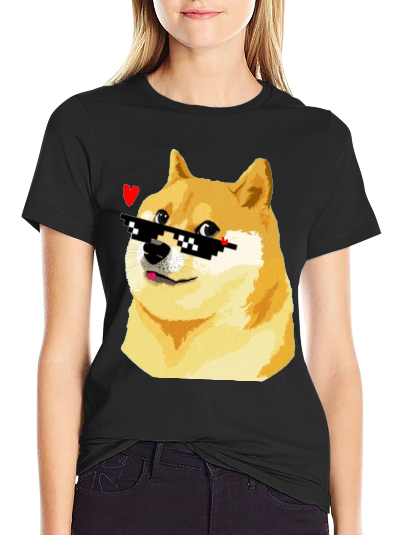 Doge Meme T-Shirt - Deal With It Sunglasses!
