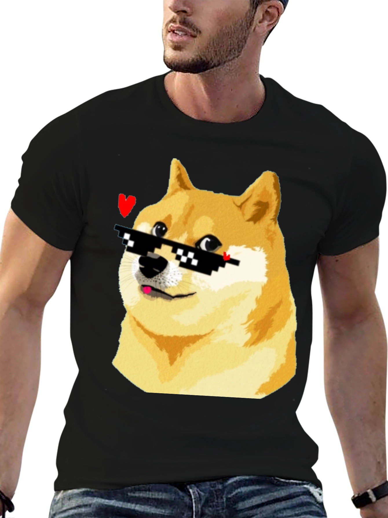 Doge Meme T-Shirt - Deal With It Sunglasses!