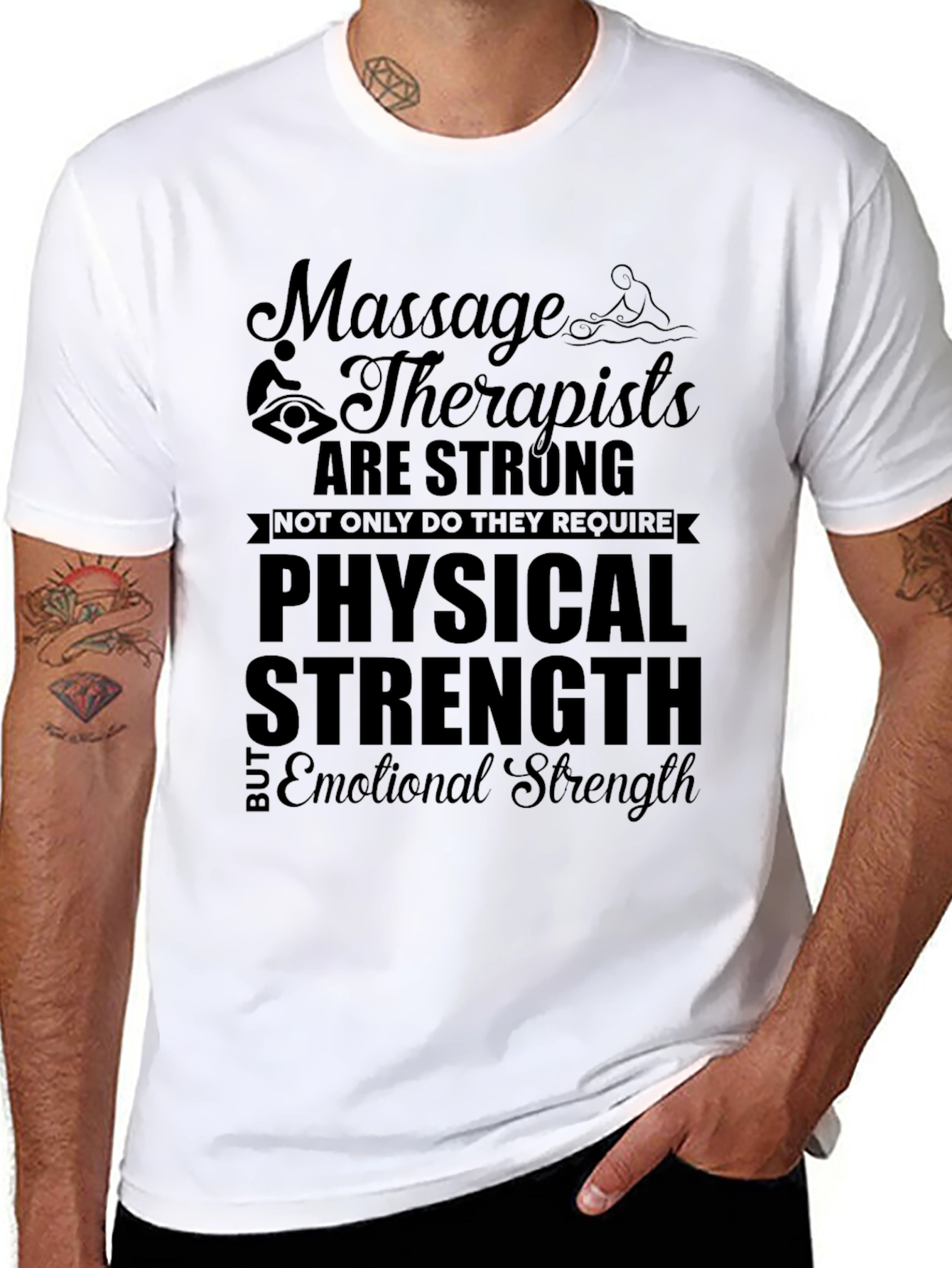 Massage Therapist Strong Graphic T-Shirt