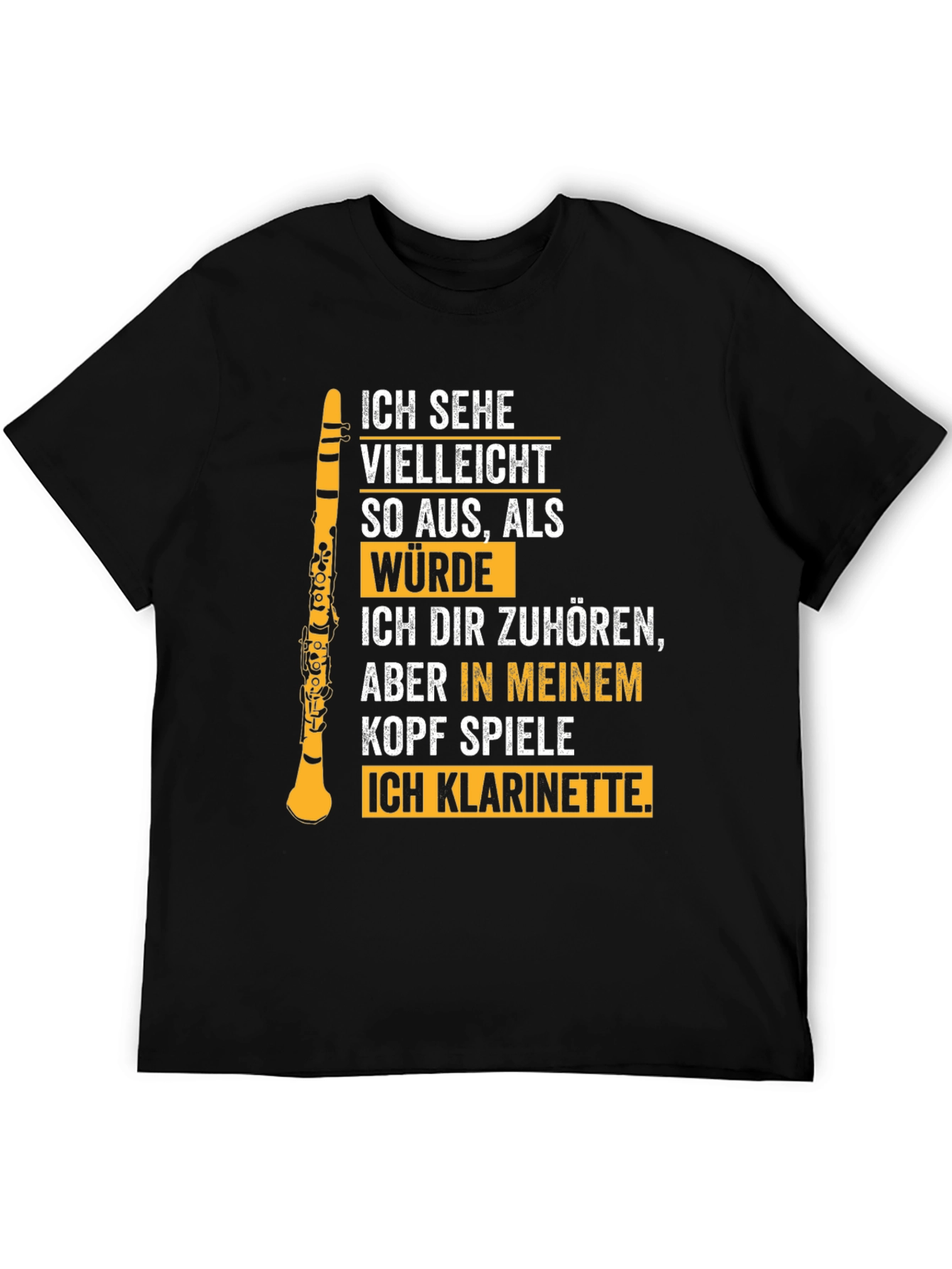 Clarinet Musician T-Shirt: In My Head Im Playing Clarinet