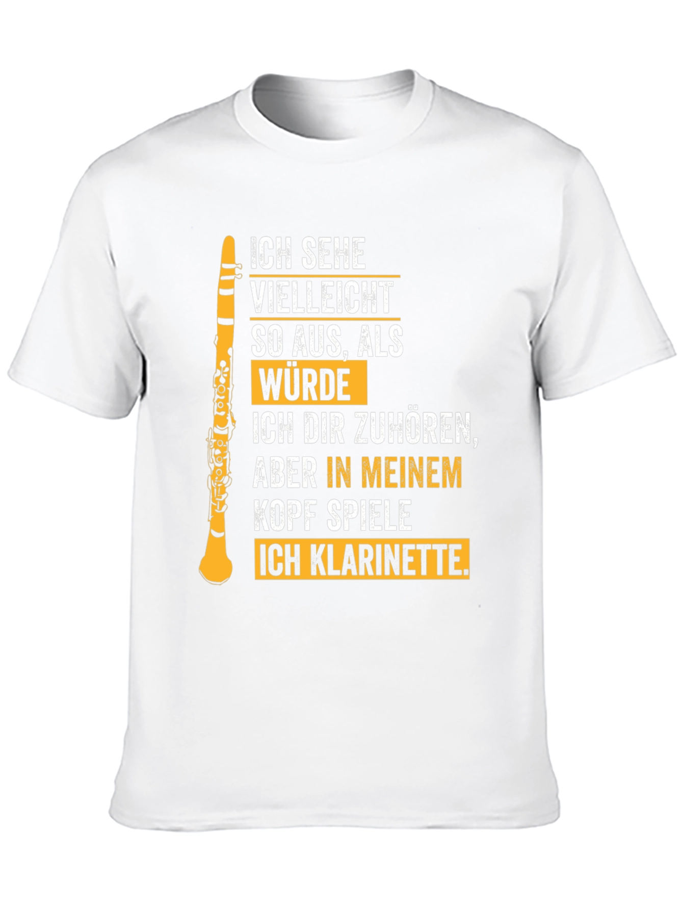 Clarinet Musician T-Shirt: In My Head Im Playing Clarinet