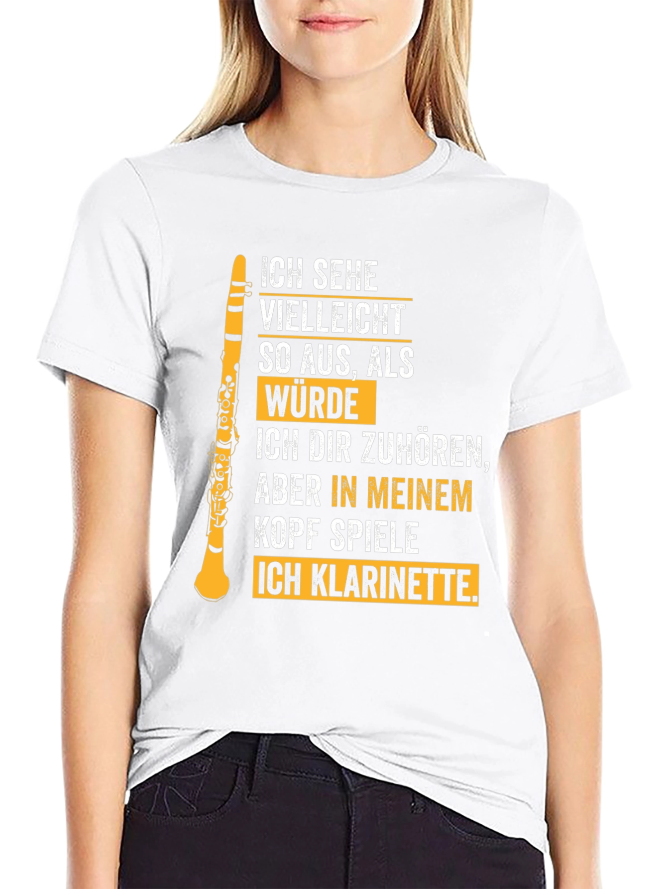 Clarinet Musician T-Shirt: In My Head Im Playing Clarinet