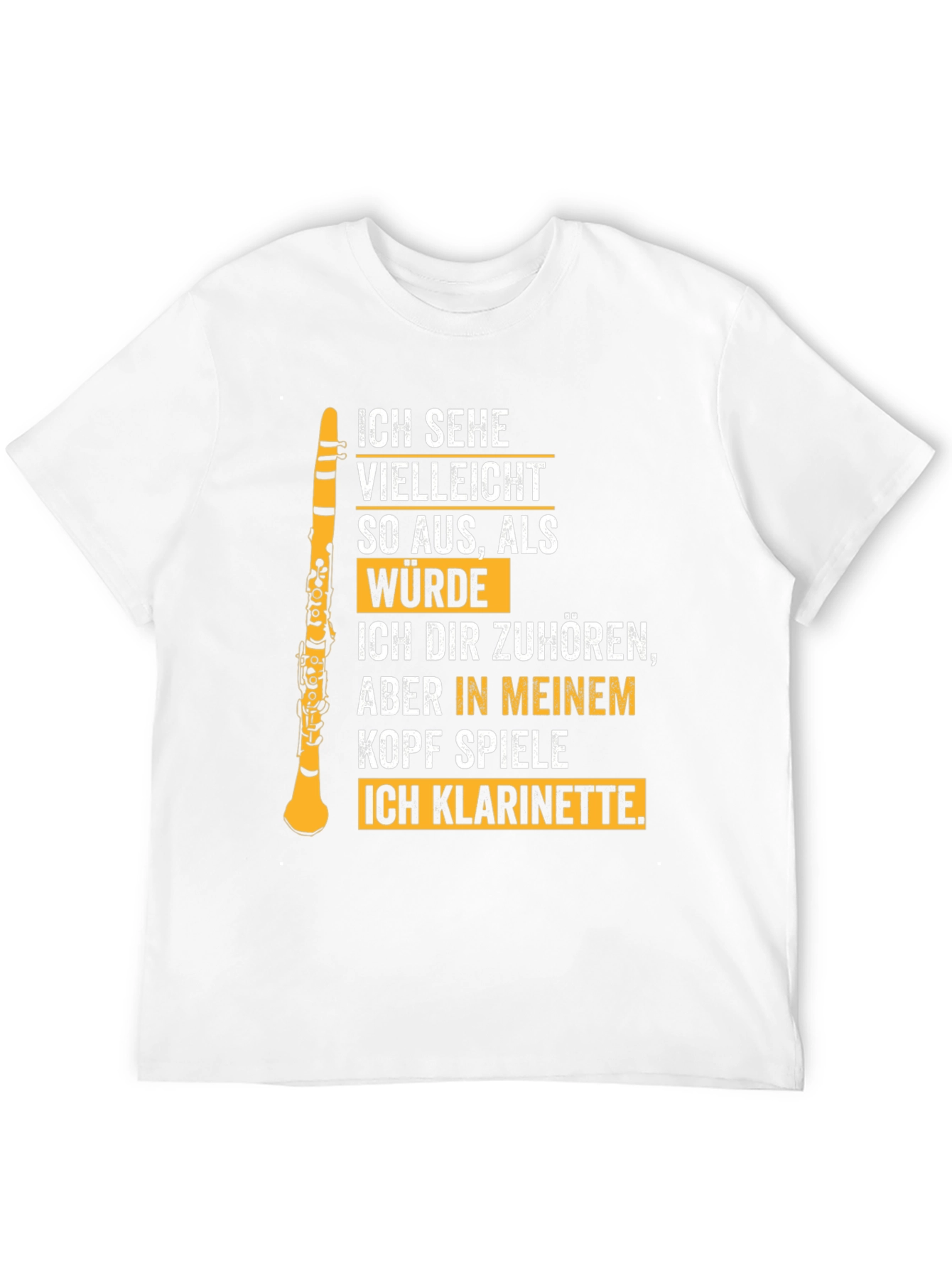 Clarinet Musician T-Shirt: In My Head Im Playing Clarinet