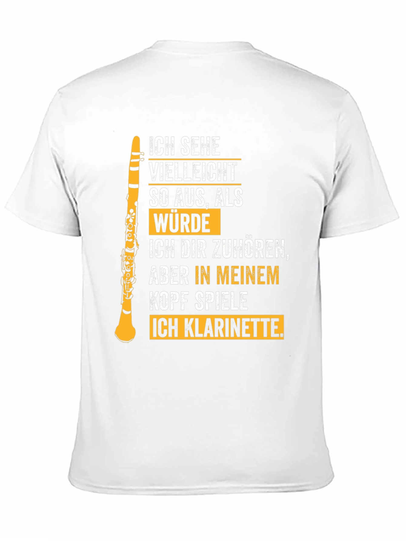Clarinet Musician T-Shirt: In My Head Im Playing Clarinet