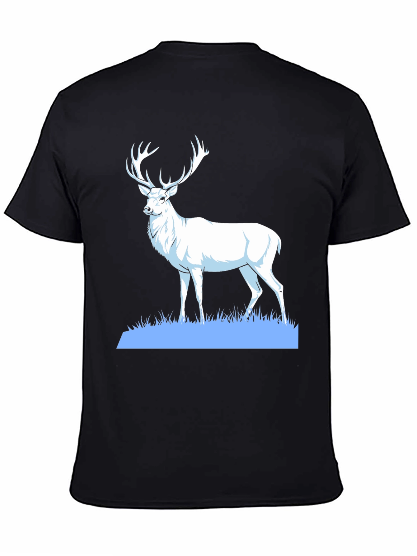 Majestic Deer Graphic Tee - Black