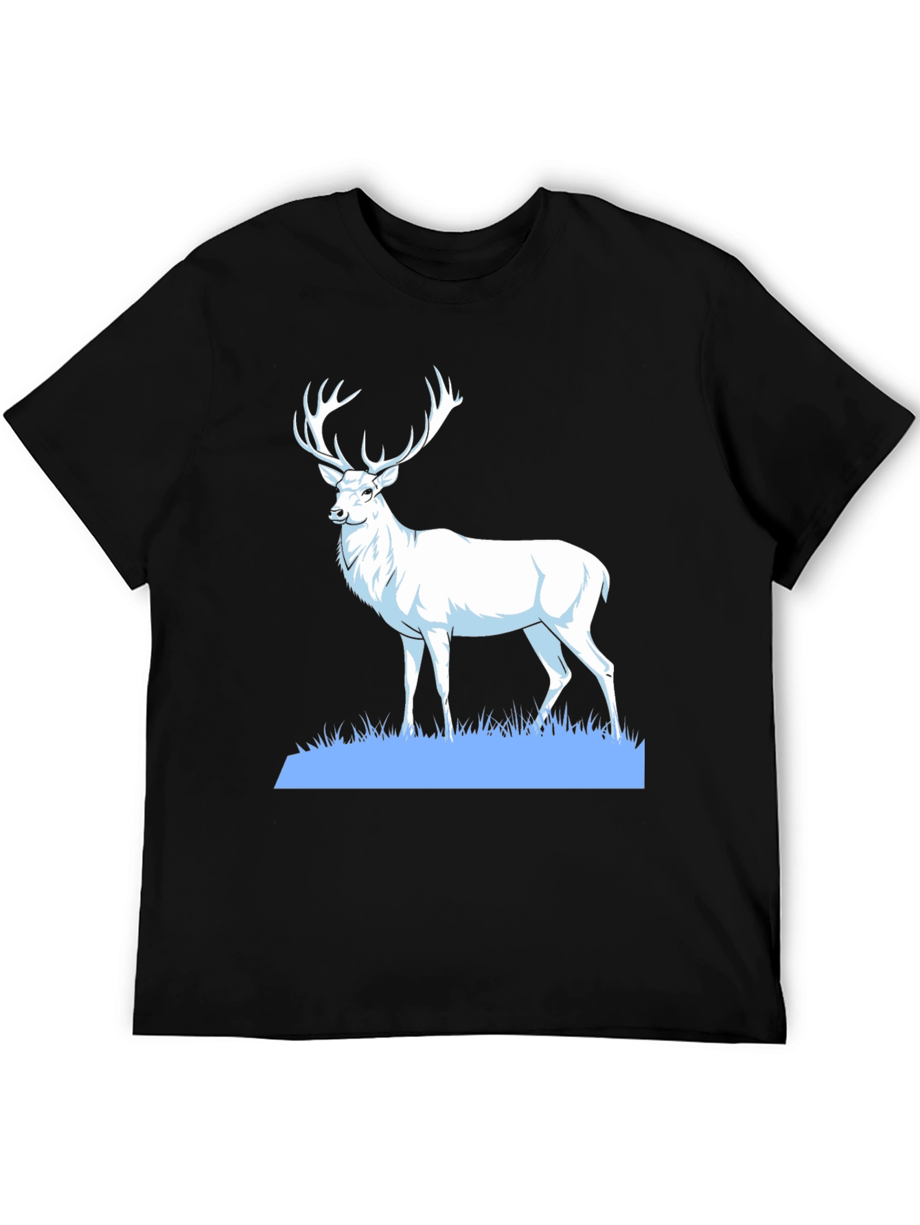 Majestic Deer Graphic Tee - Black