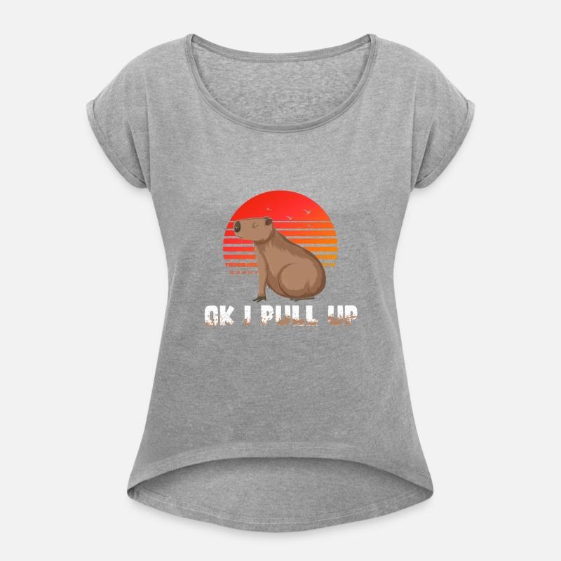 Ok I Pull Up Capybara Shirt Funny Pun Quote Ok I P