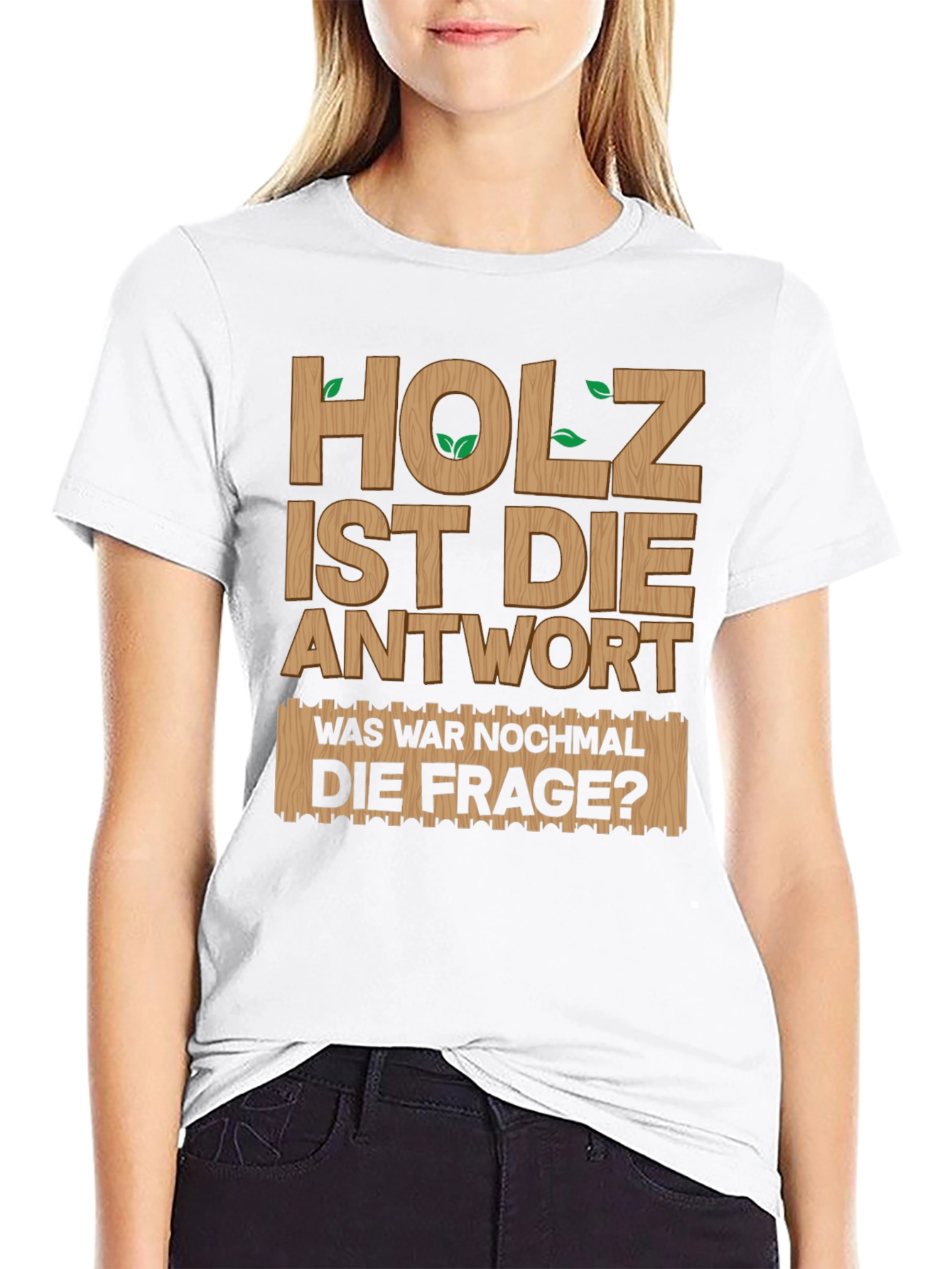 Holz Ist Die Antwort Mens Black Graphic Tee