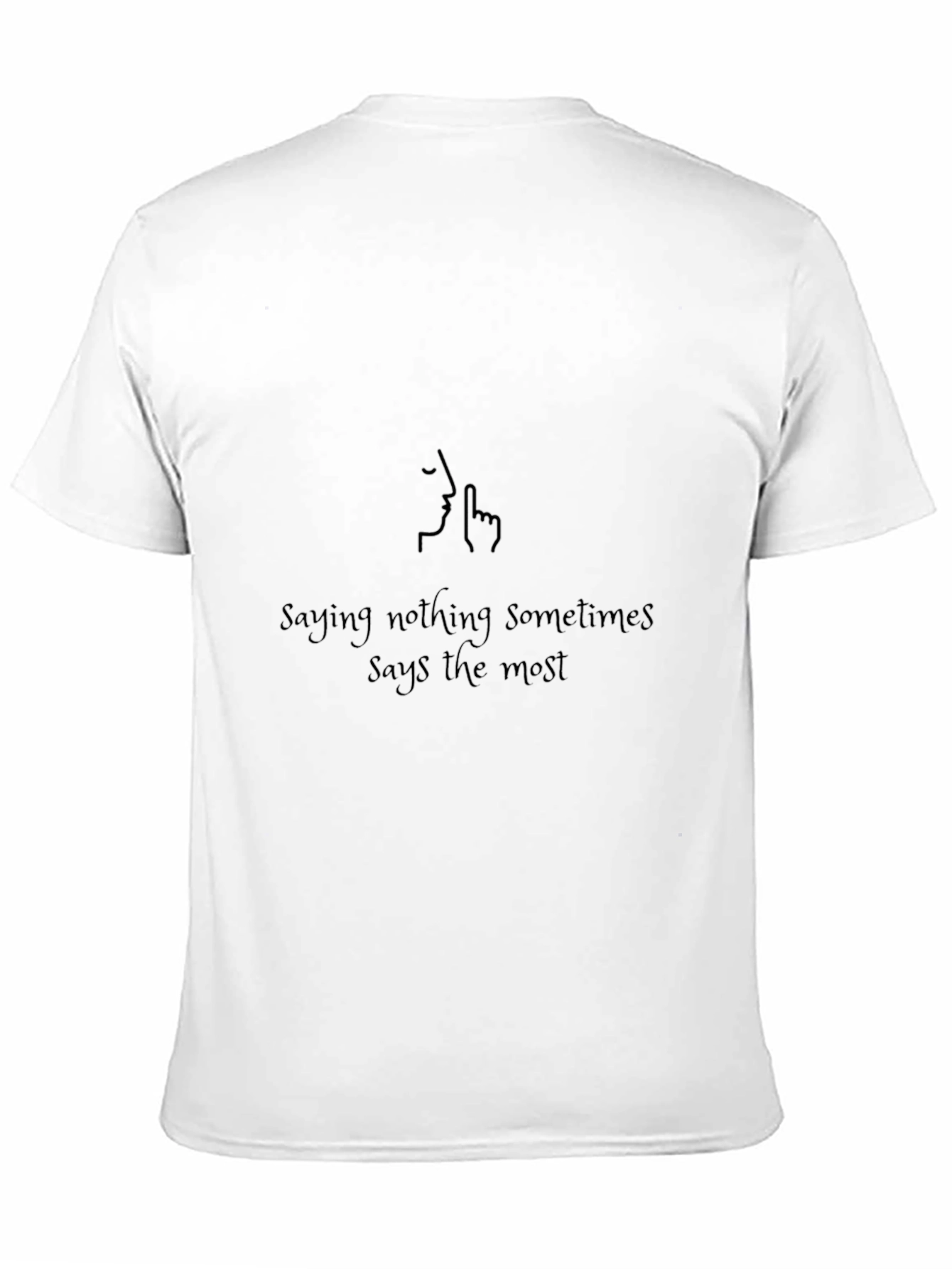 Minimalist Saying Nothing Black Graphic Tee