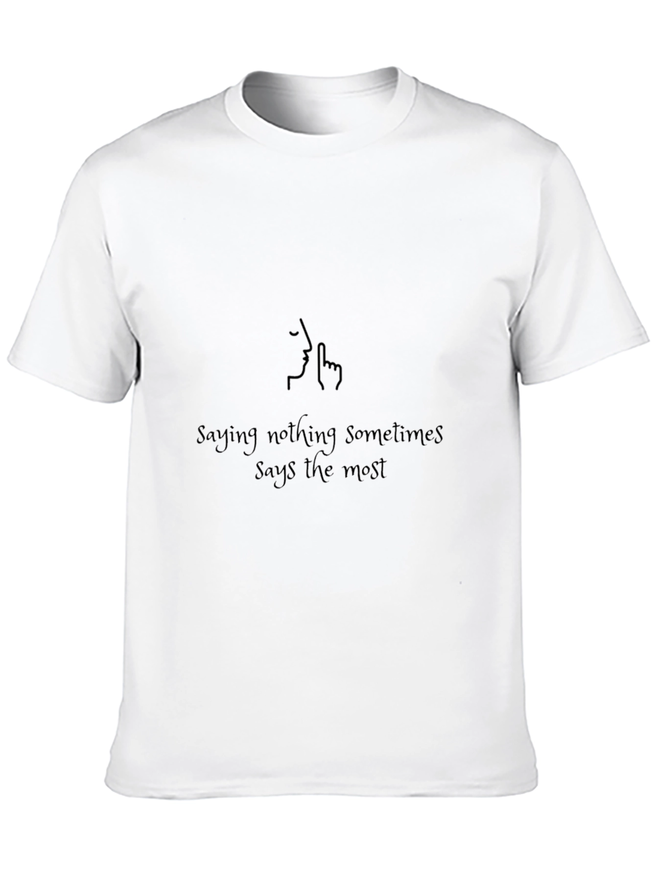 Minimalist Saying Nothing Black Graphic Tee