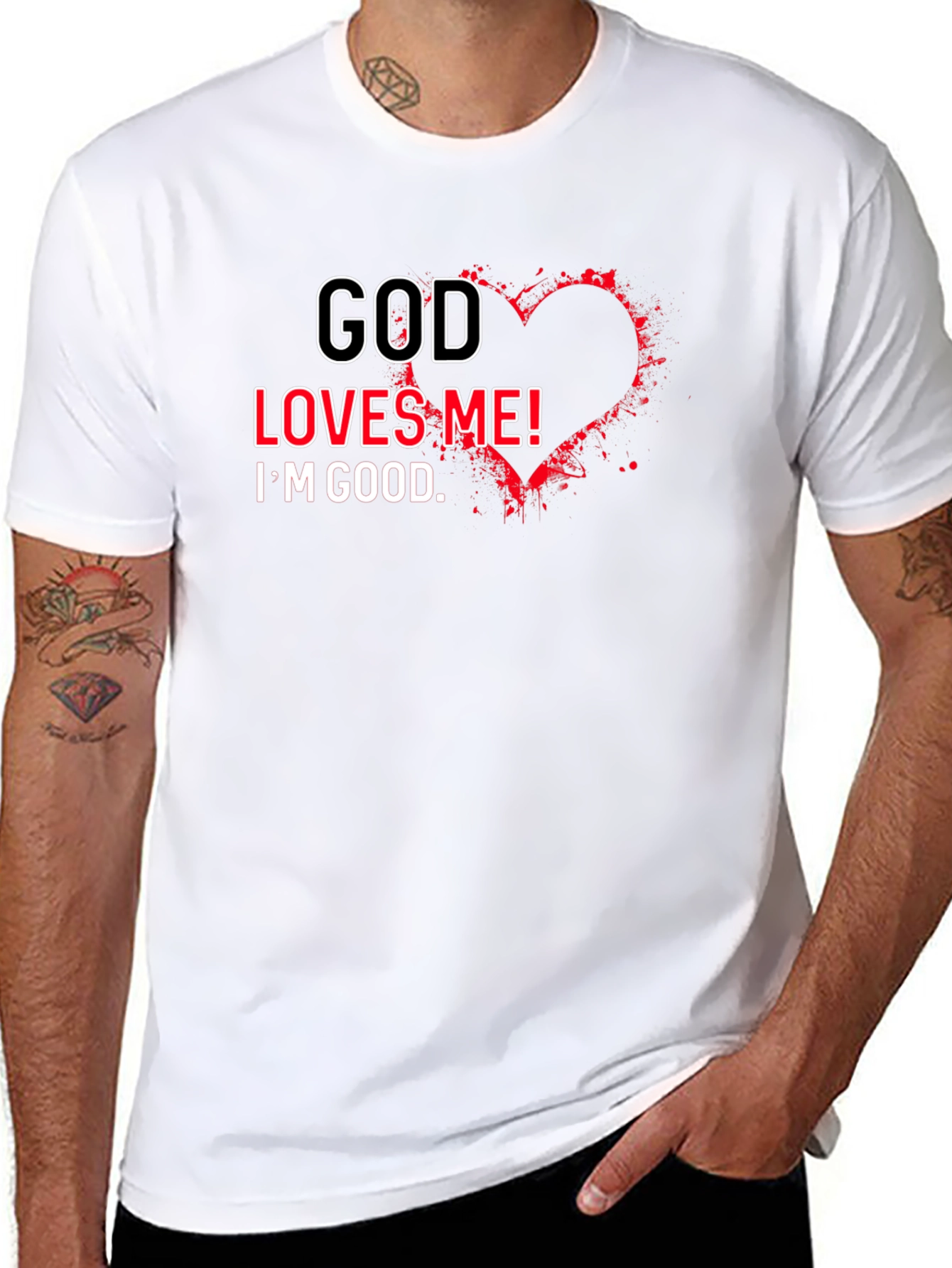 God Loves Me T-Shirt - Christian Faith Tee