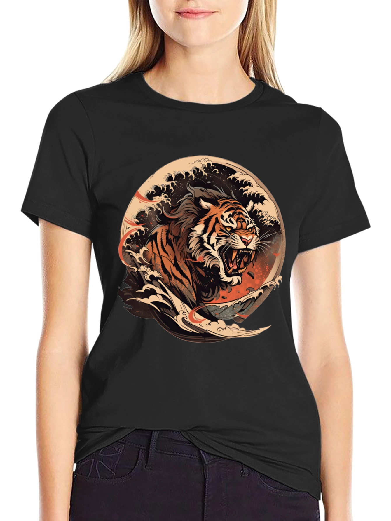 Tiger Wave Graphic T-Shirt