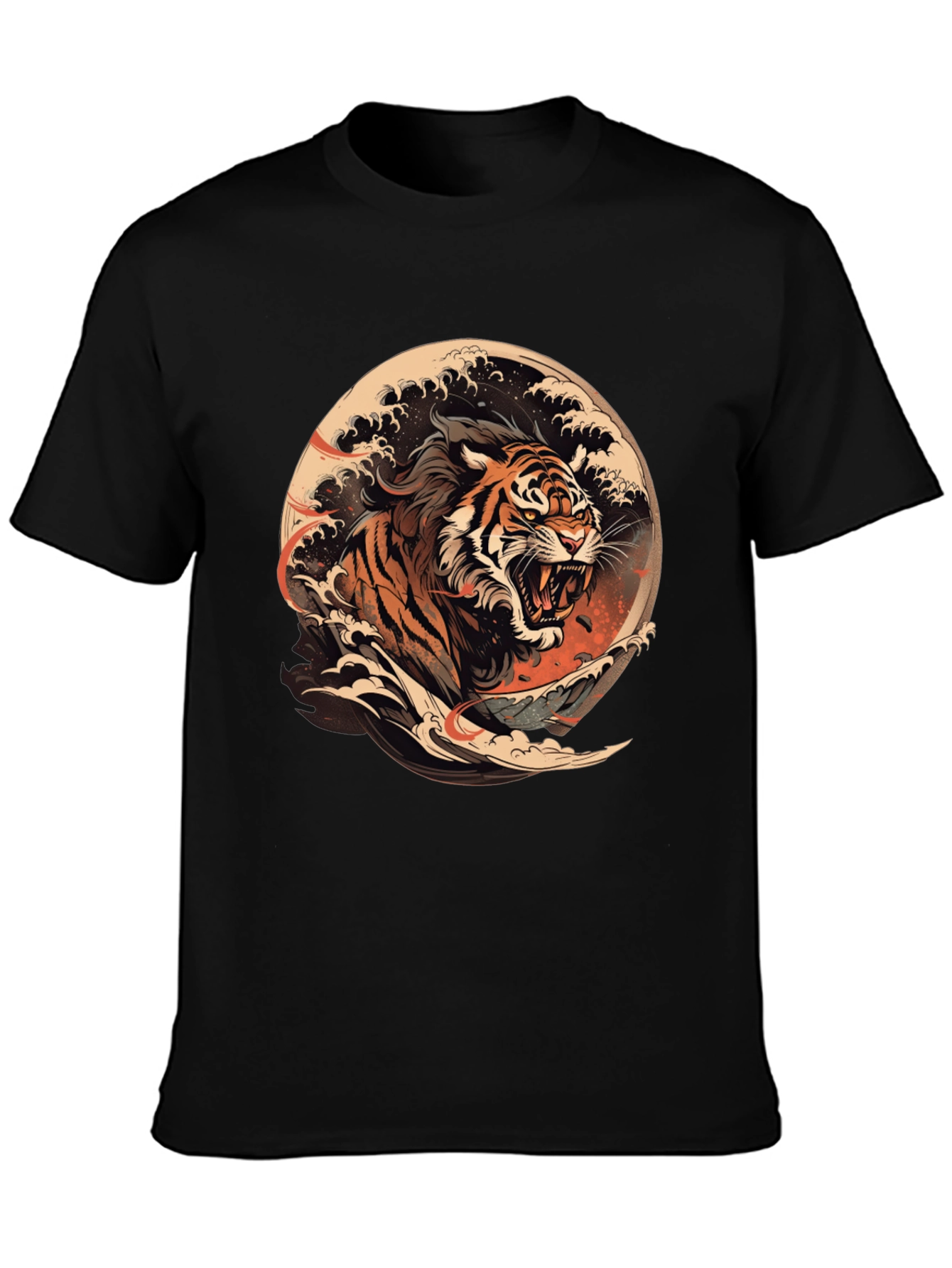 Tiger Wave Graphic T-Shirt