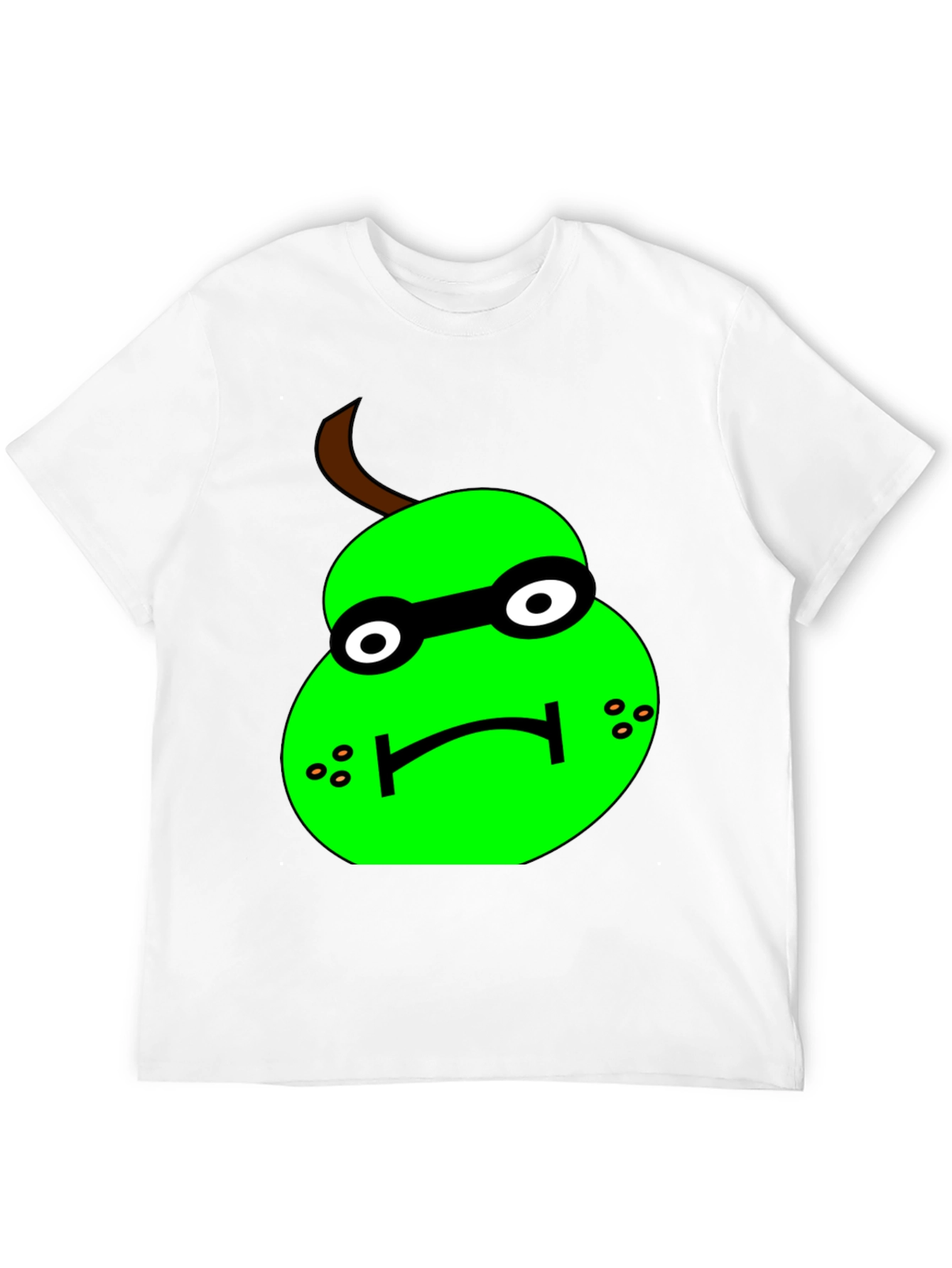 Funny Pear Cartoon T-Shirt - Black Graphic Tee