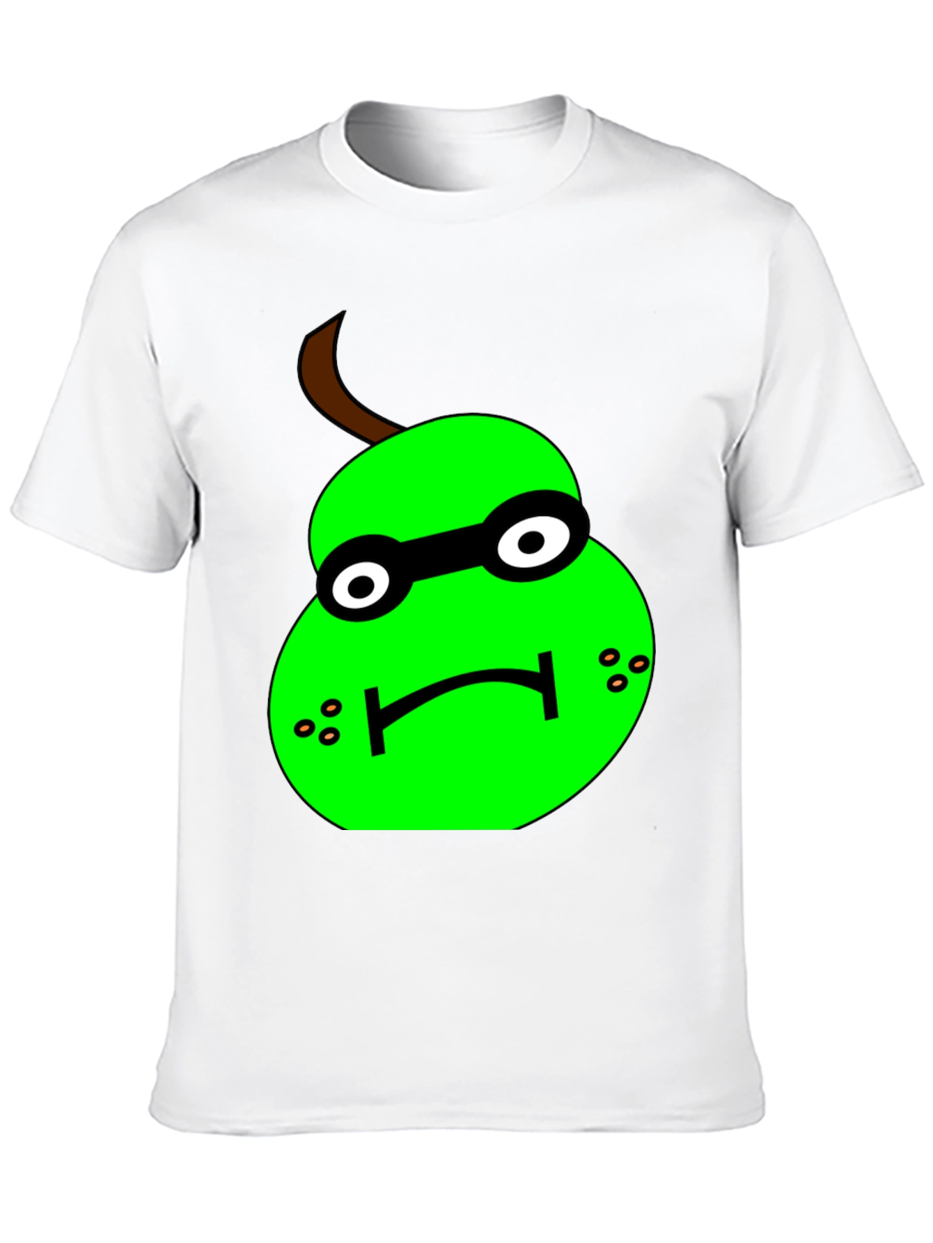 Funny Pear Cartoon T-Shirt - Black Graphic Tee