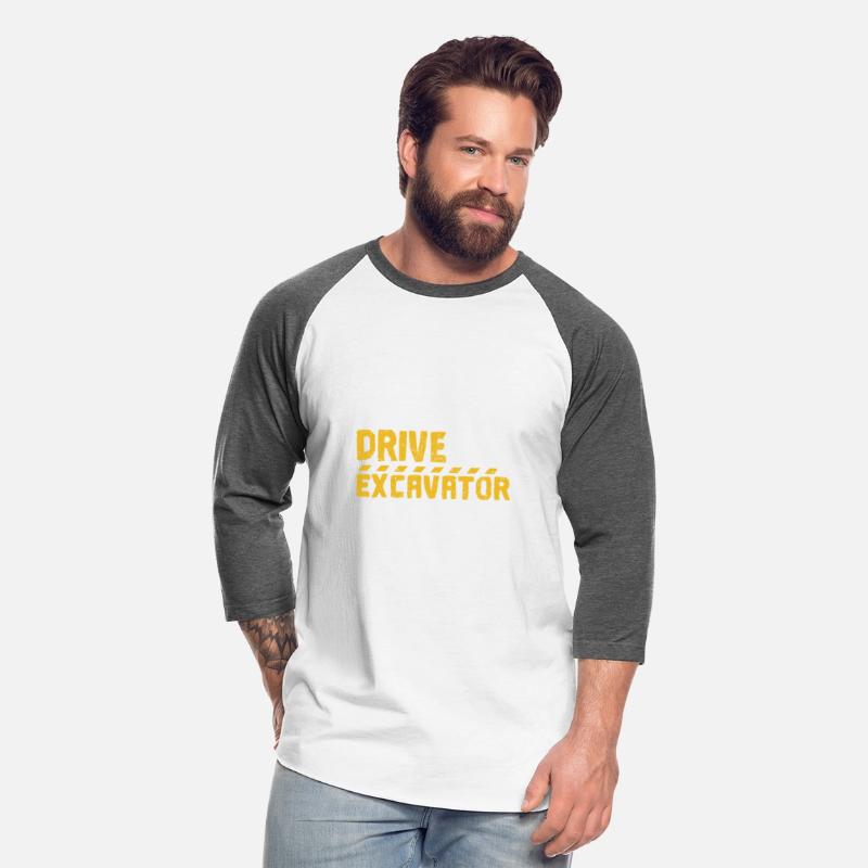 Old man drive an excavator