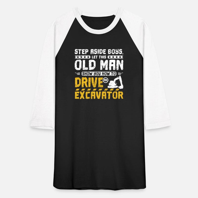 Old man drive an excavator