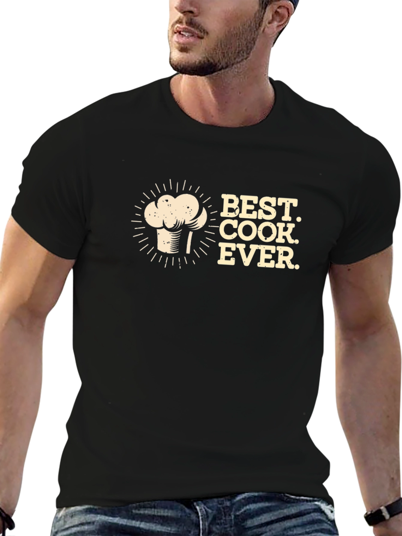 Best Cook Ever Black Graphic T-Shirt