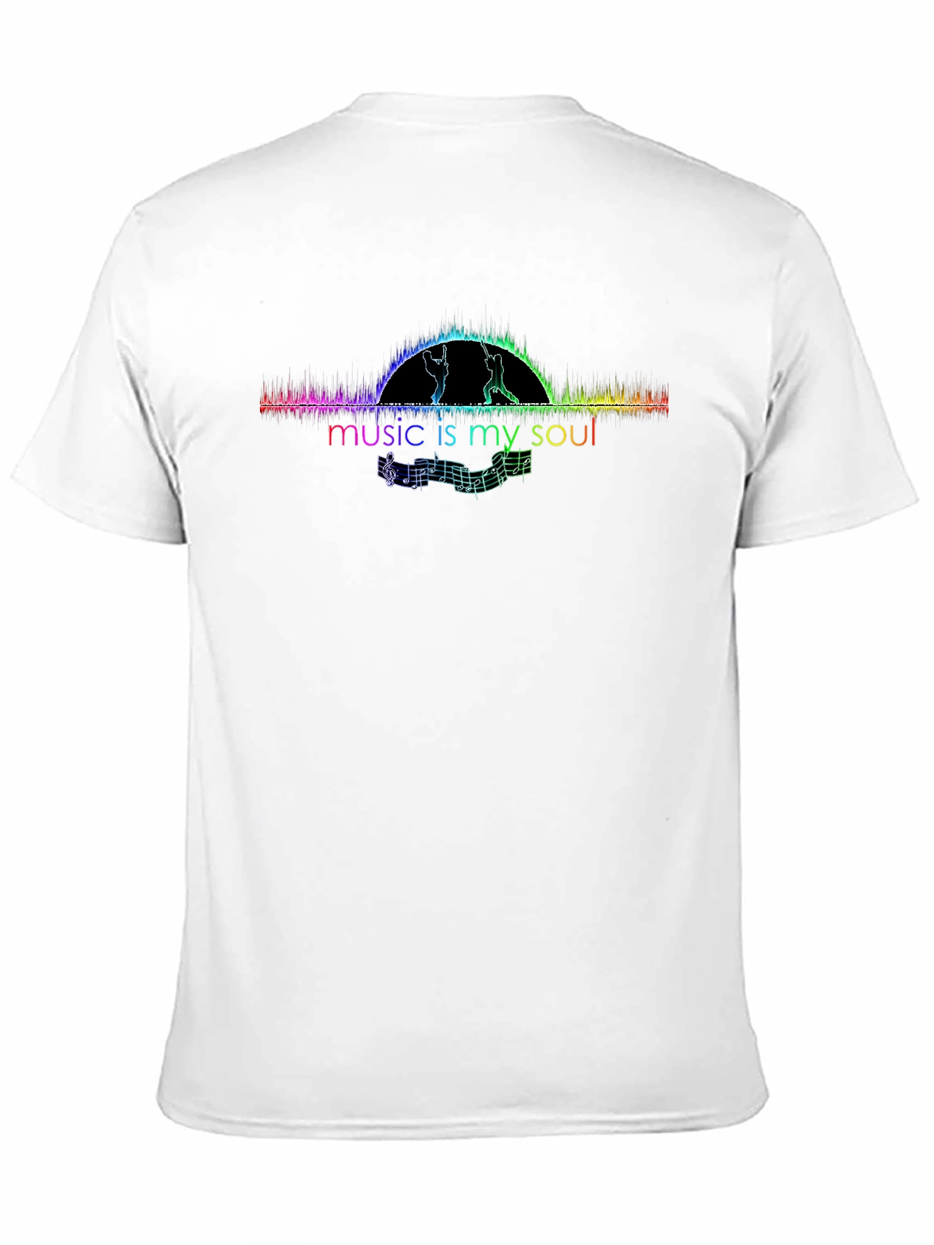 Music is My Soul Graphic T-Shirt - Black