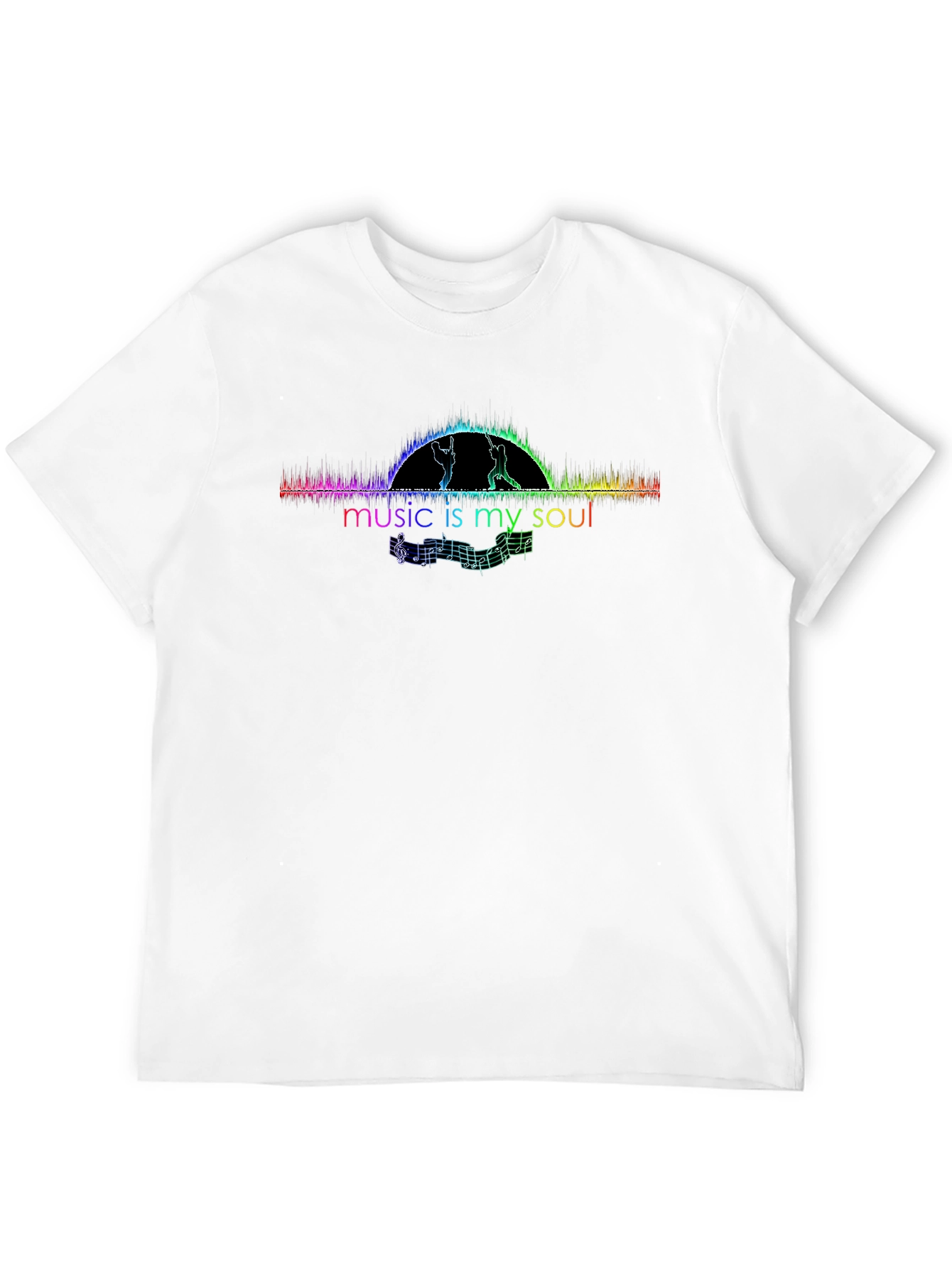 Music is My Soul Graphic T-Shirt - Black