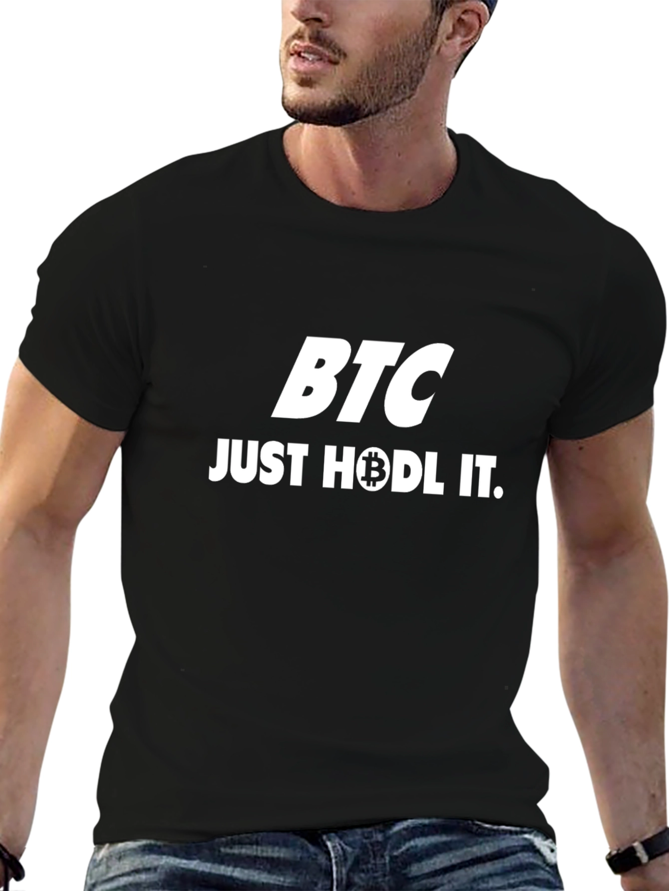 BTC Just Hodl It Black T-Shirt