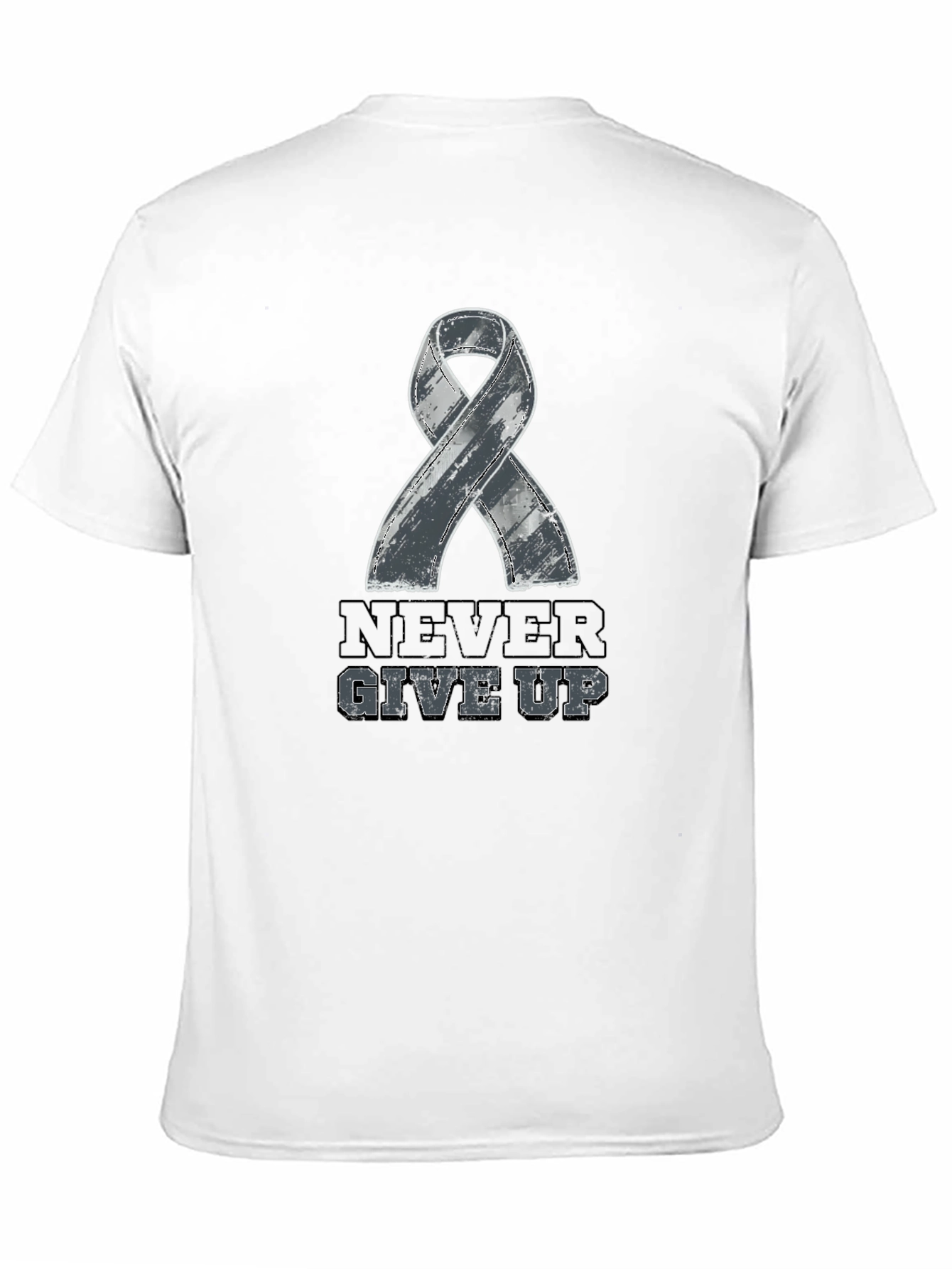 Never Give Up Ribbon Graphic Tee