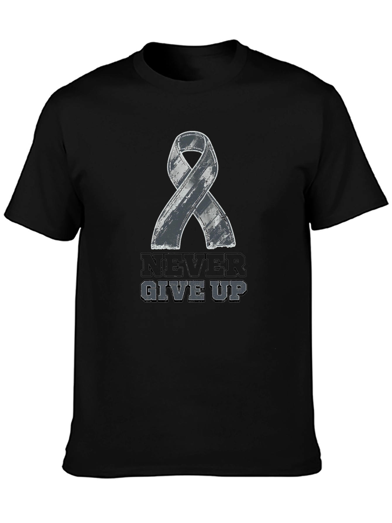 Never Give Up Ribbon Graphic Tee