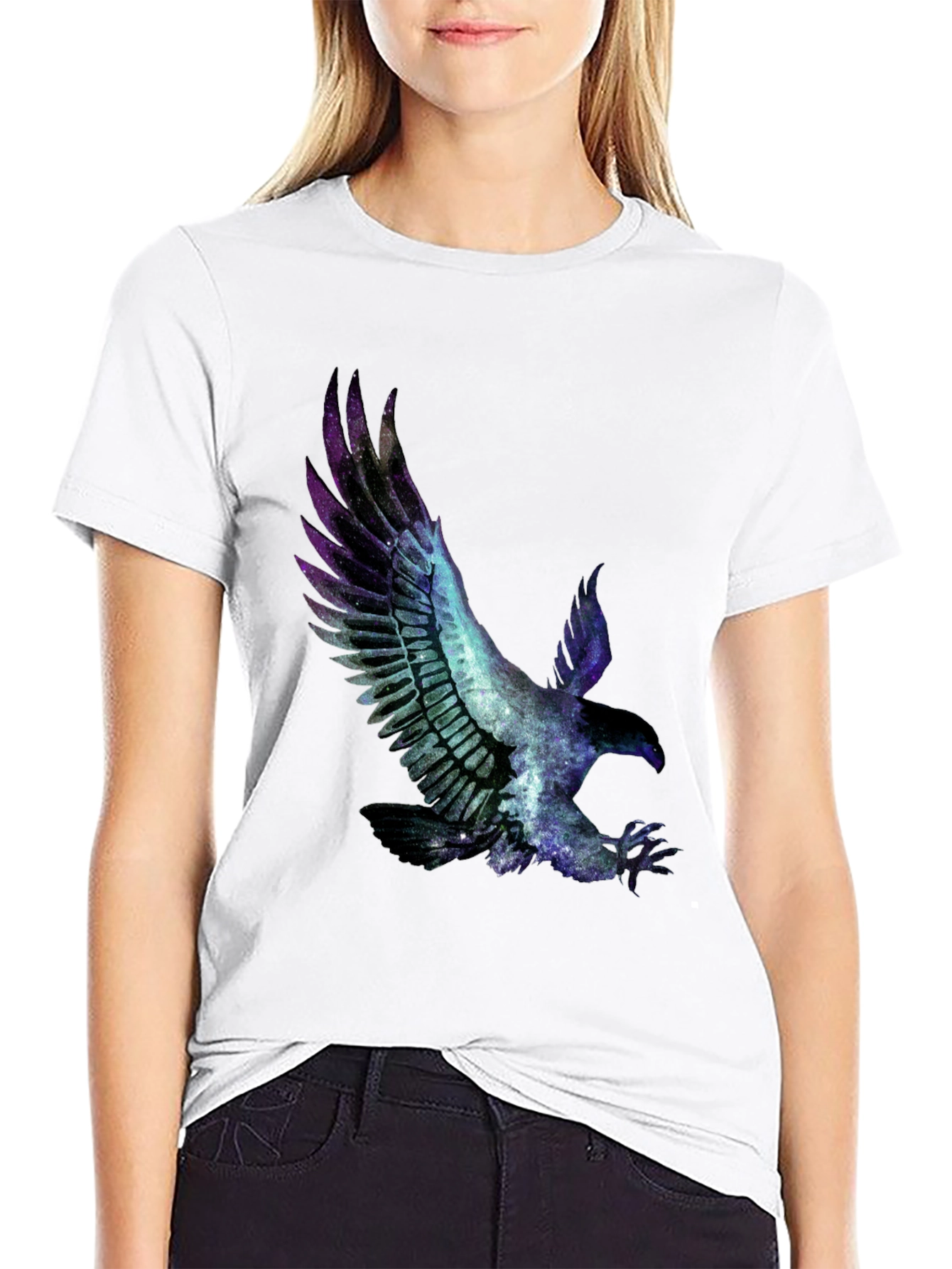 Galaxy Eagle Graphic Tee - Black T-Shirt